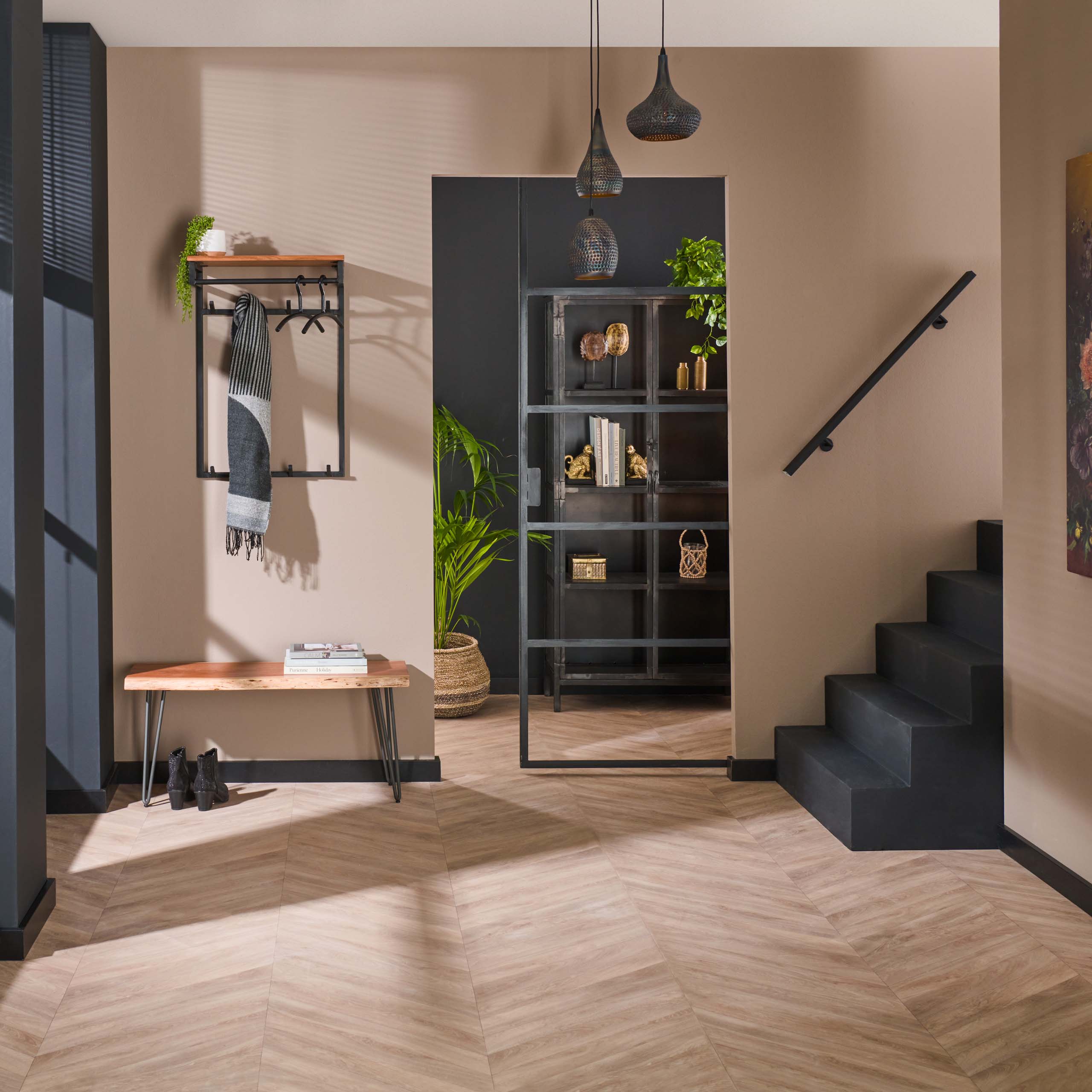 Appendiabiti personalizzato alto 2x4 ganci / Acacia massiccia naturale