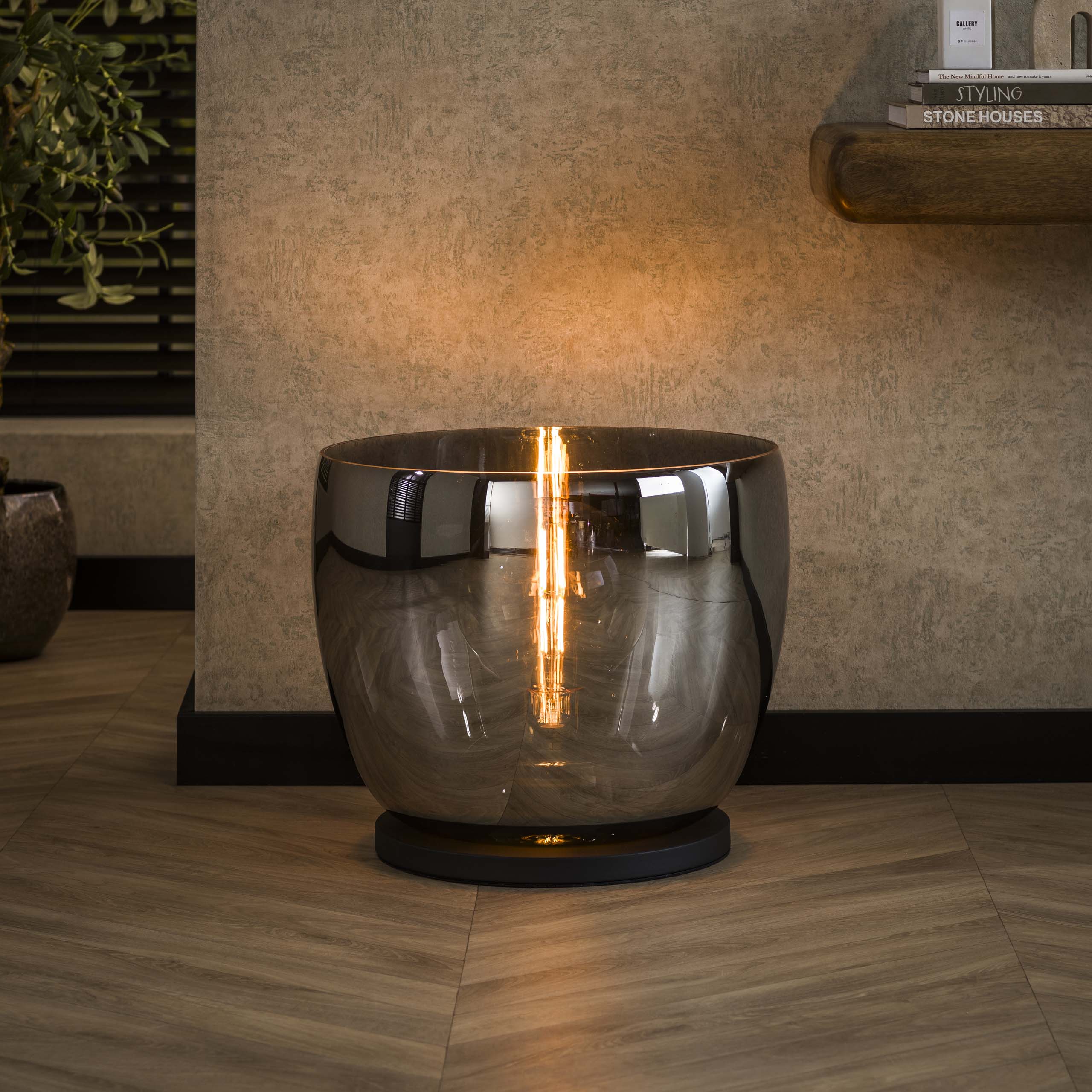 Lampada da terra UP XXL a 1 luce - Vetro grigio fumo