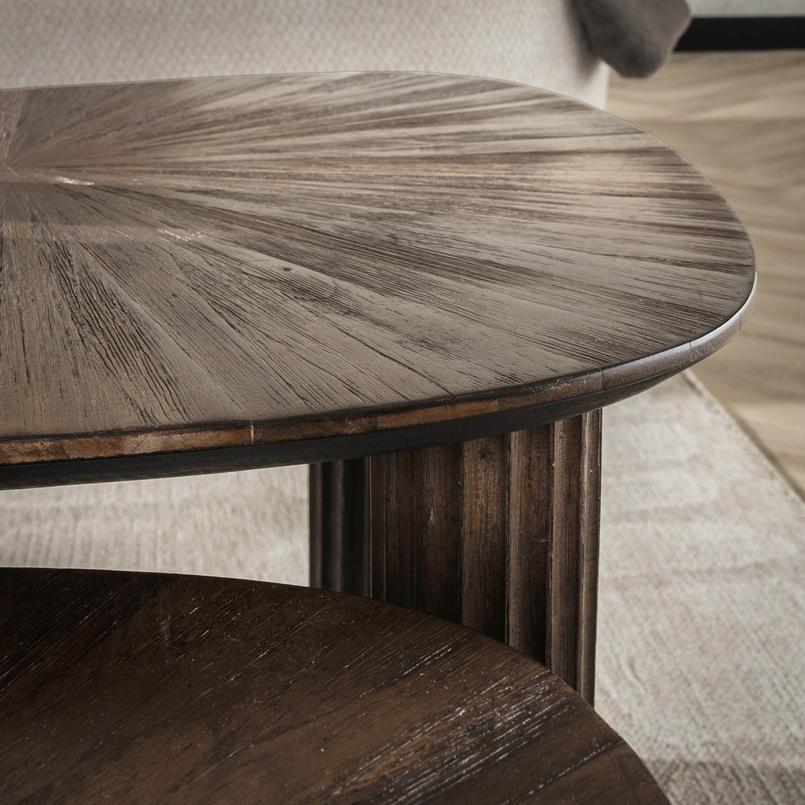 Tavolino Maya in teak quadrangolare - set di 2