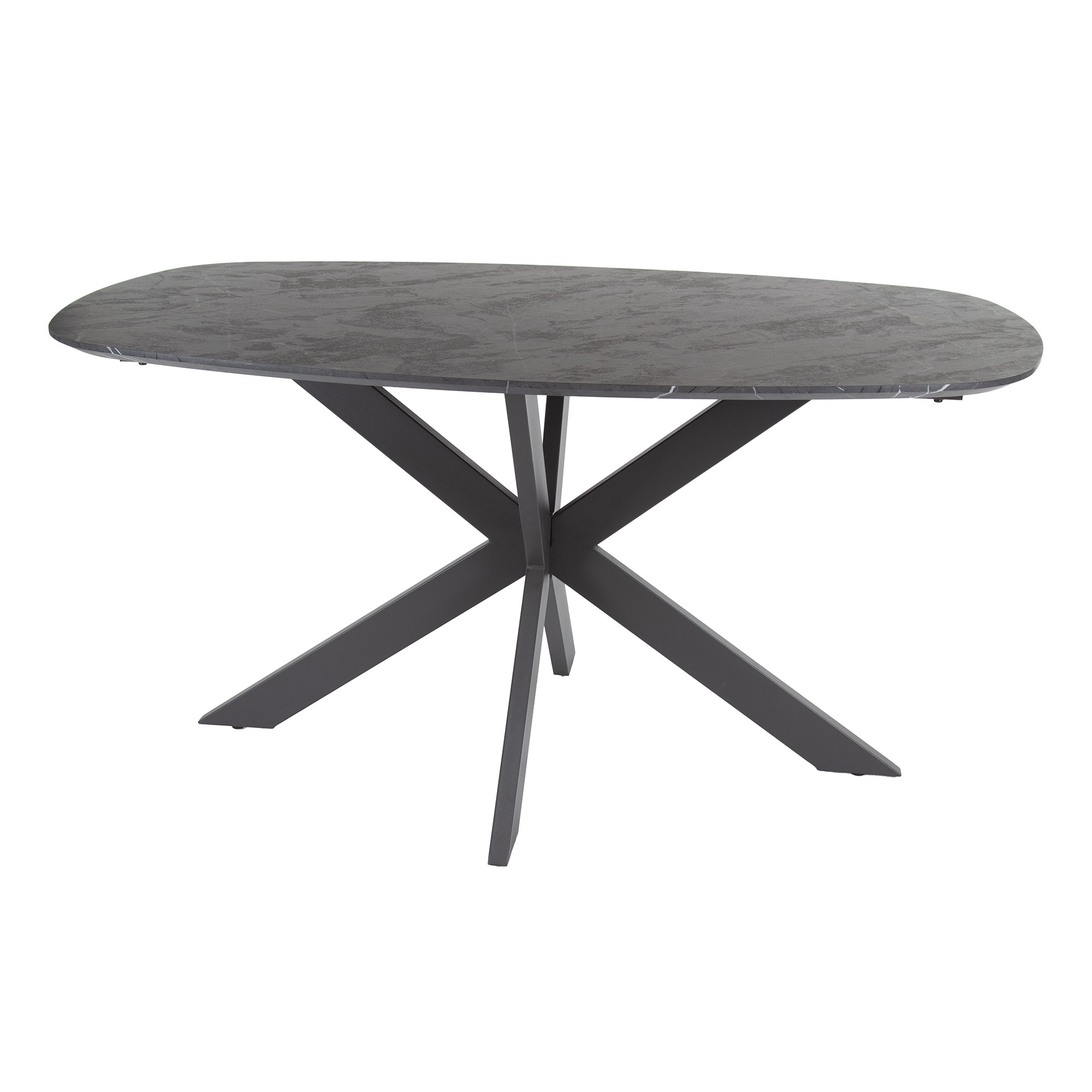 Tavolo da pranzo Onyx Cross Danese ovale 150 cm - Grafite