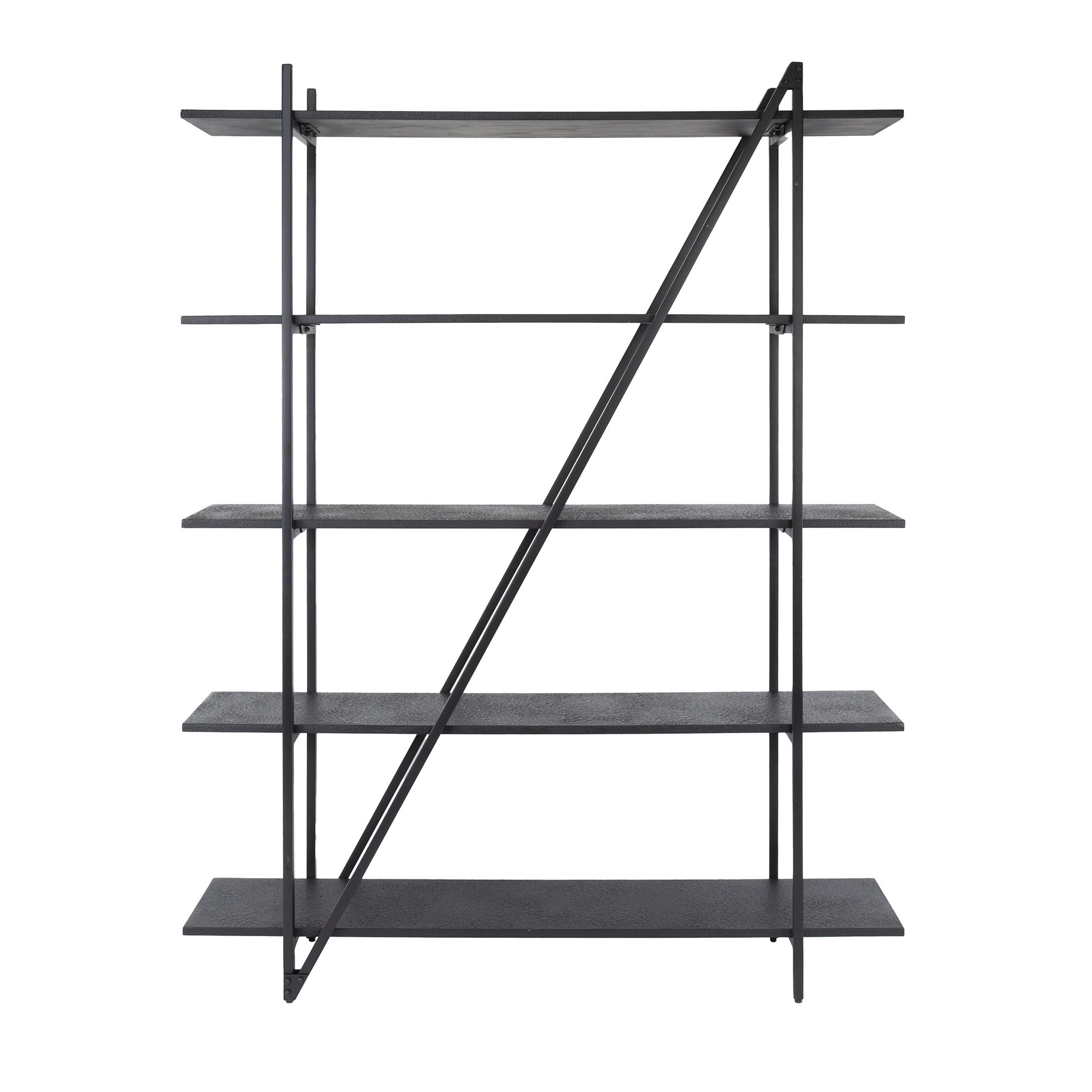 Wall rack Piega 5-layer 140 cm - Gray