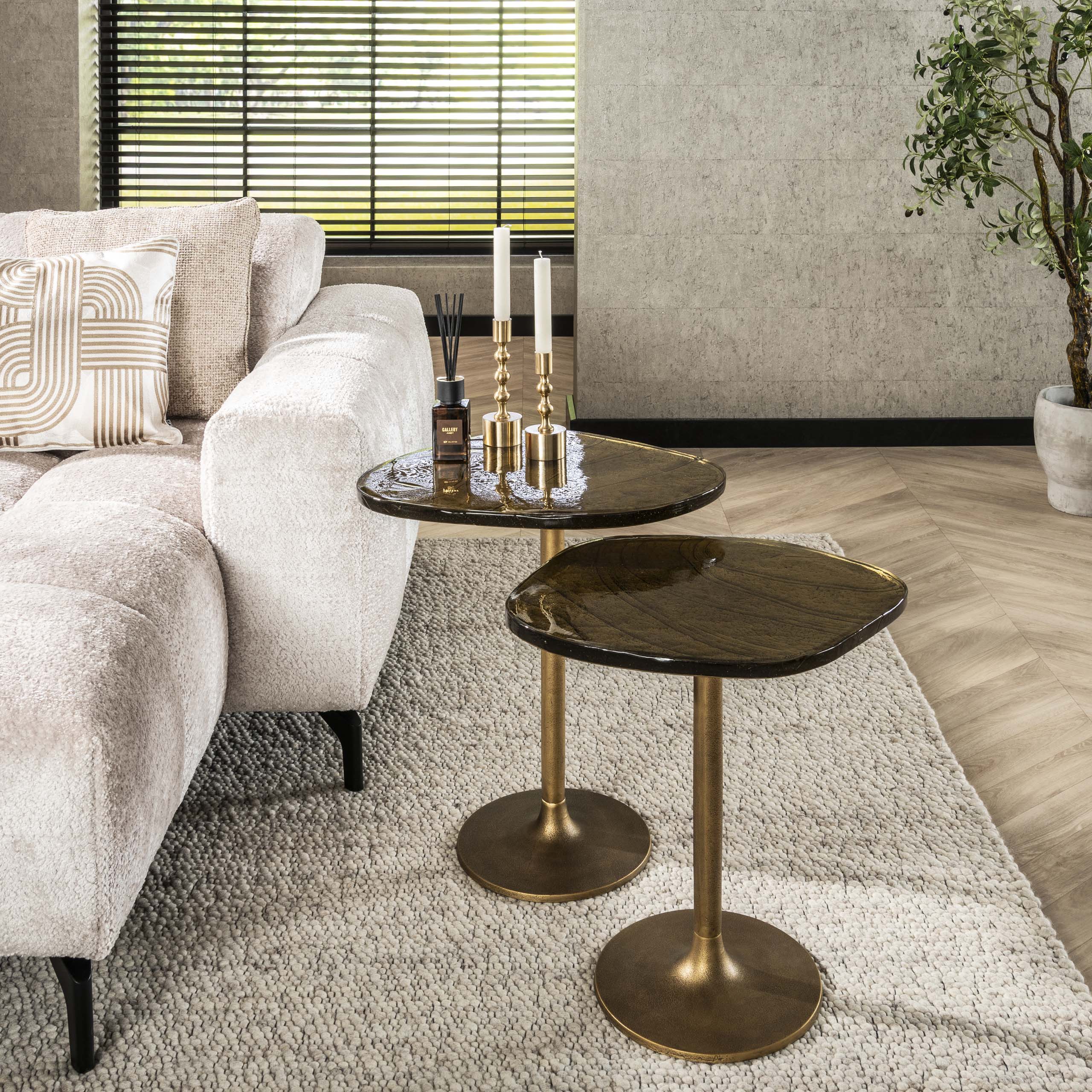 Tavolino Eclipse basso - Oro antico