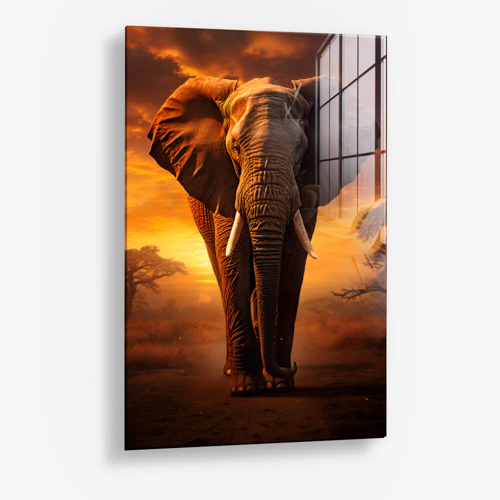 Elephant on the Road II – Glass