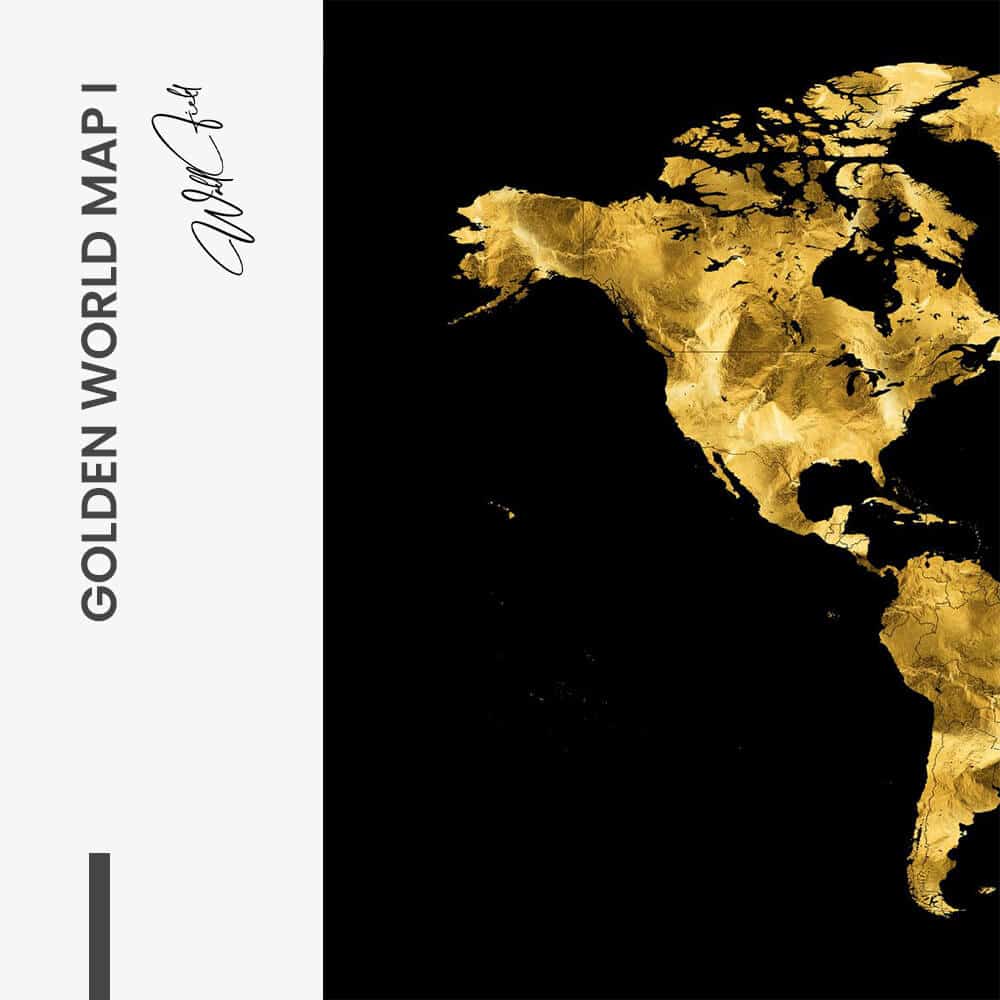 Bundle: "Golden World Map" (3x) – Vetro