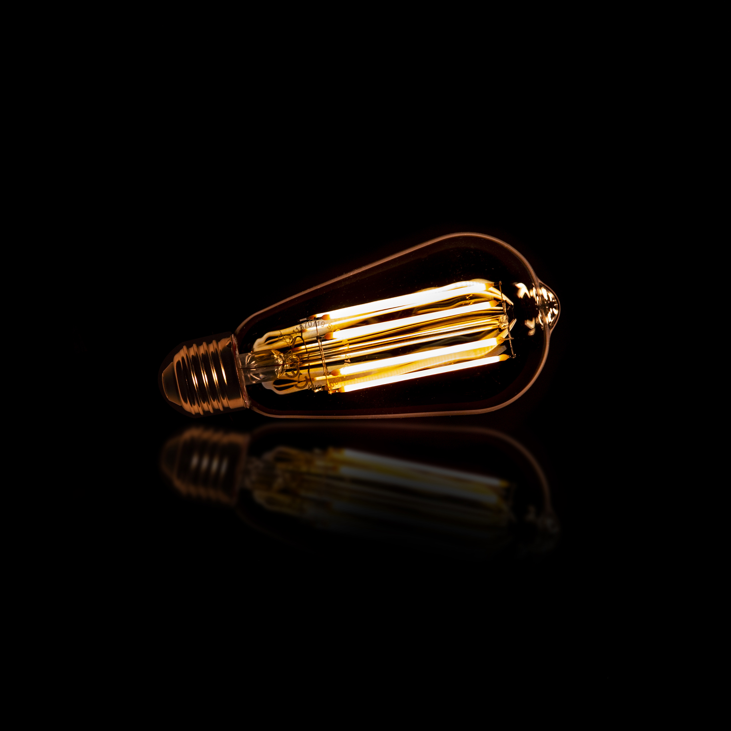 Sorgente luminosa LED ST64 filamento goccia - Vetro ambra