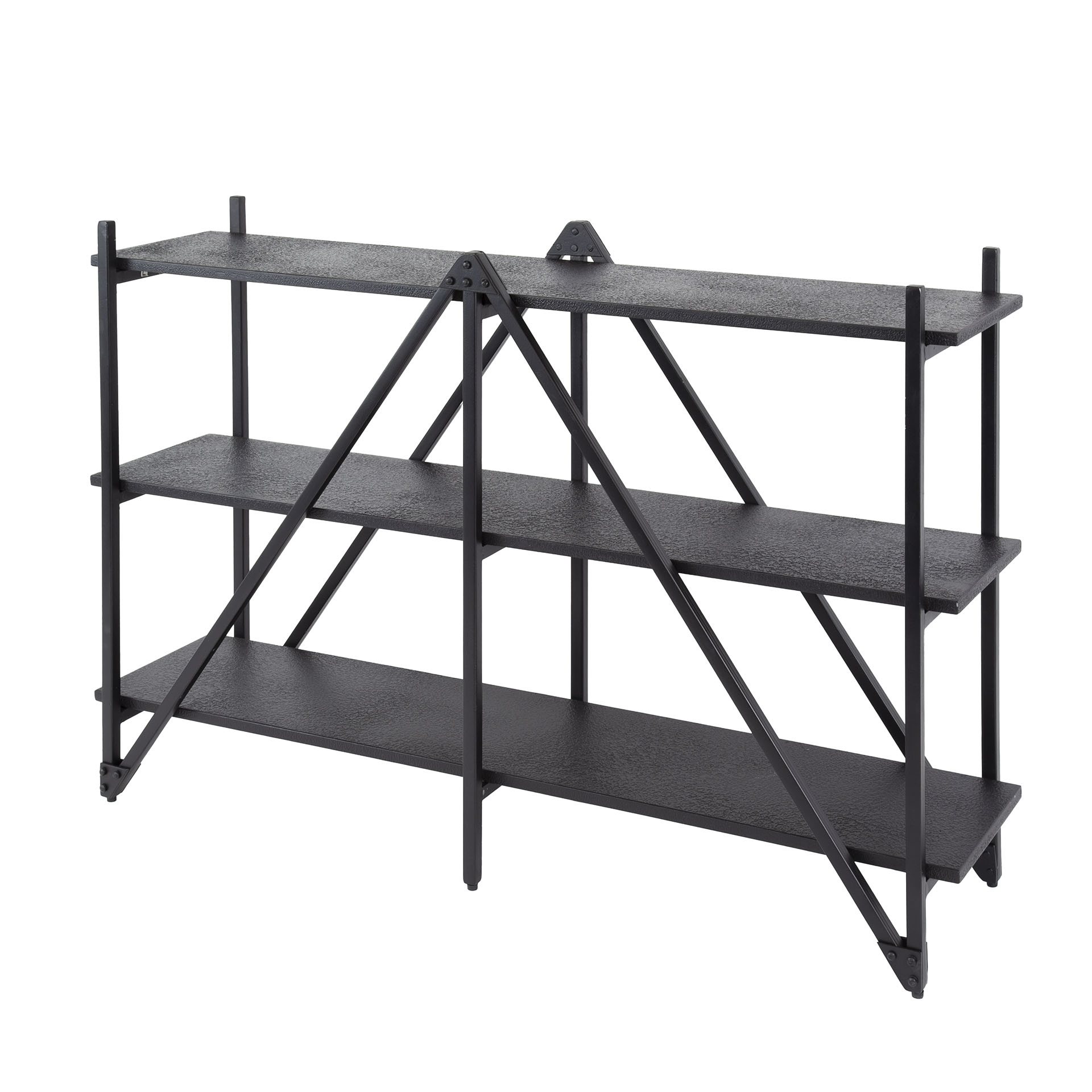 Wall rack Piega 3-layer 130 cm - Gray