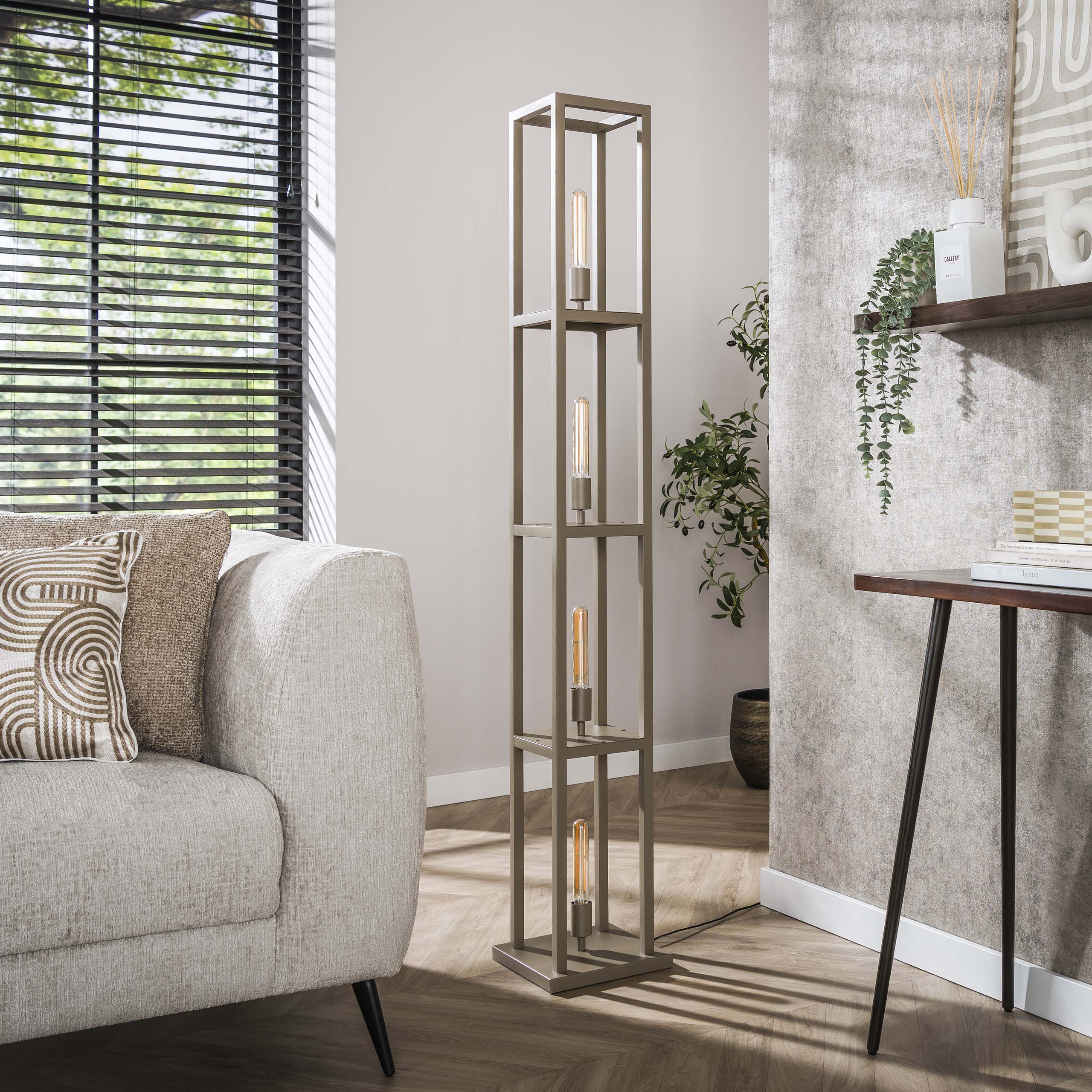 Lampada da terra Quadra 4 luci - Beige