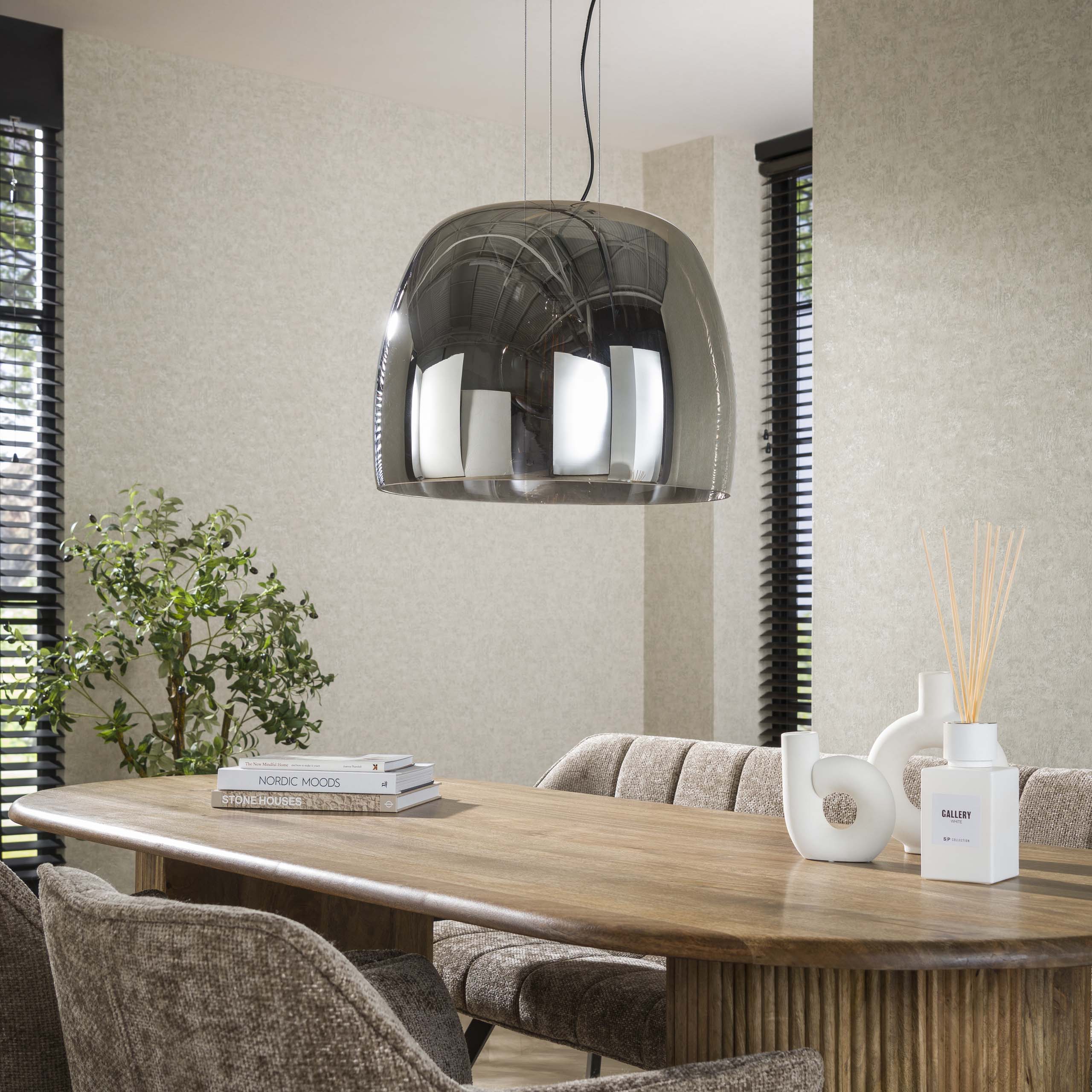 Lampada a sospensione Drift Glass XL - Vetro grigio fumo