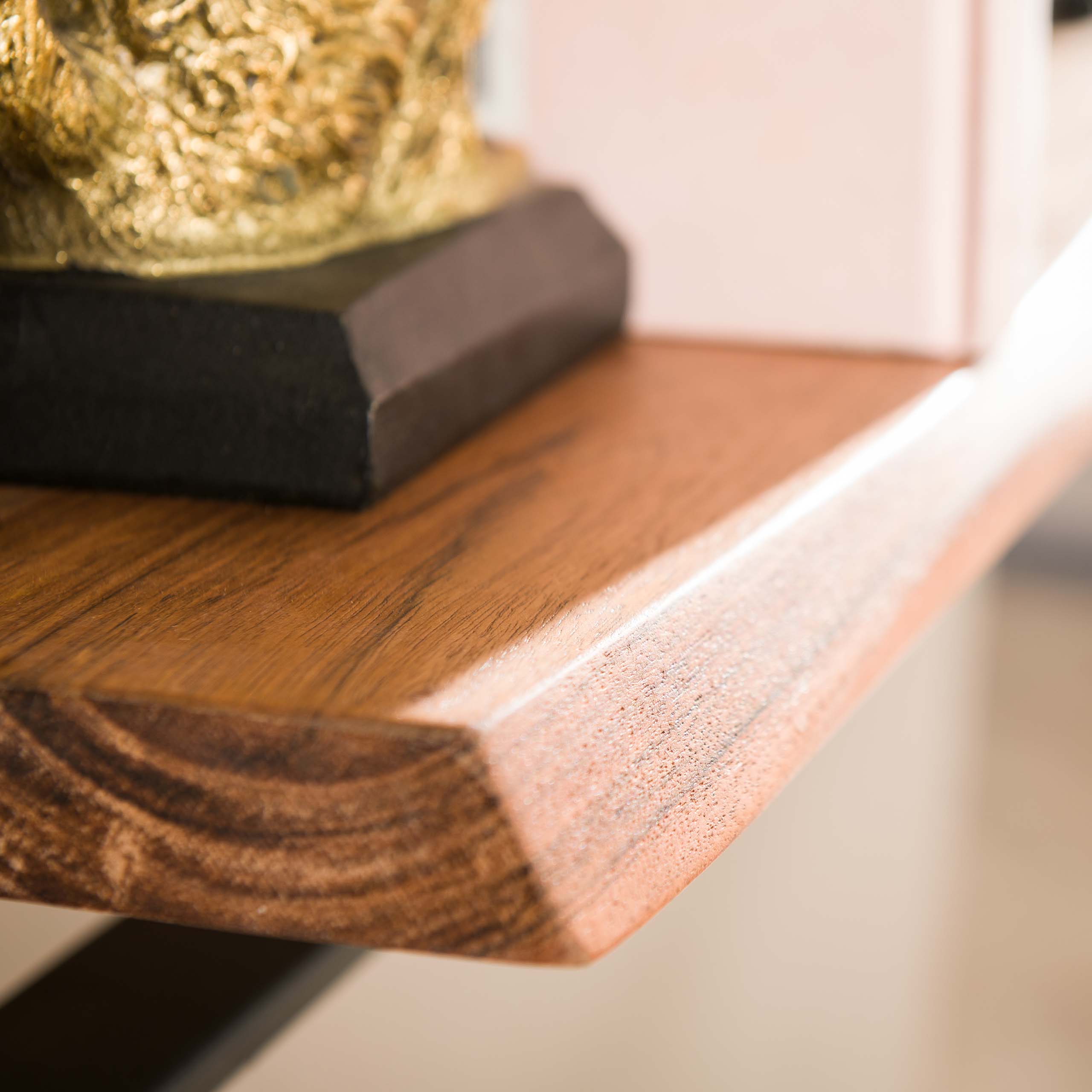 Mensola da parete Lean set da 3 - Acacia massiccia