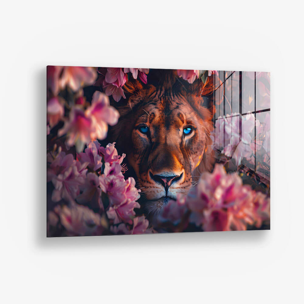 Lion in Flowers II – Vetro