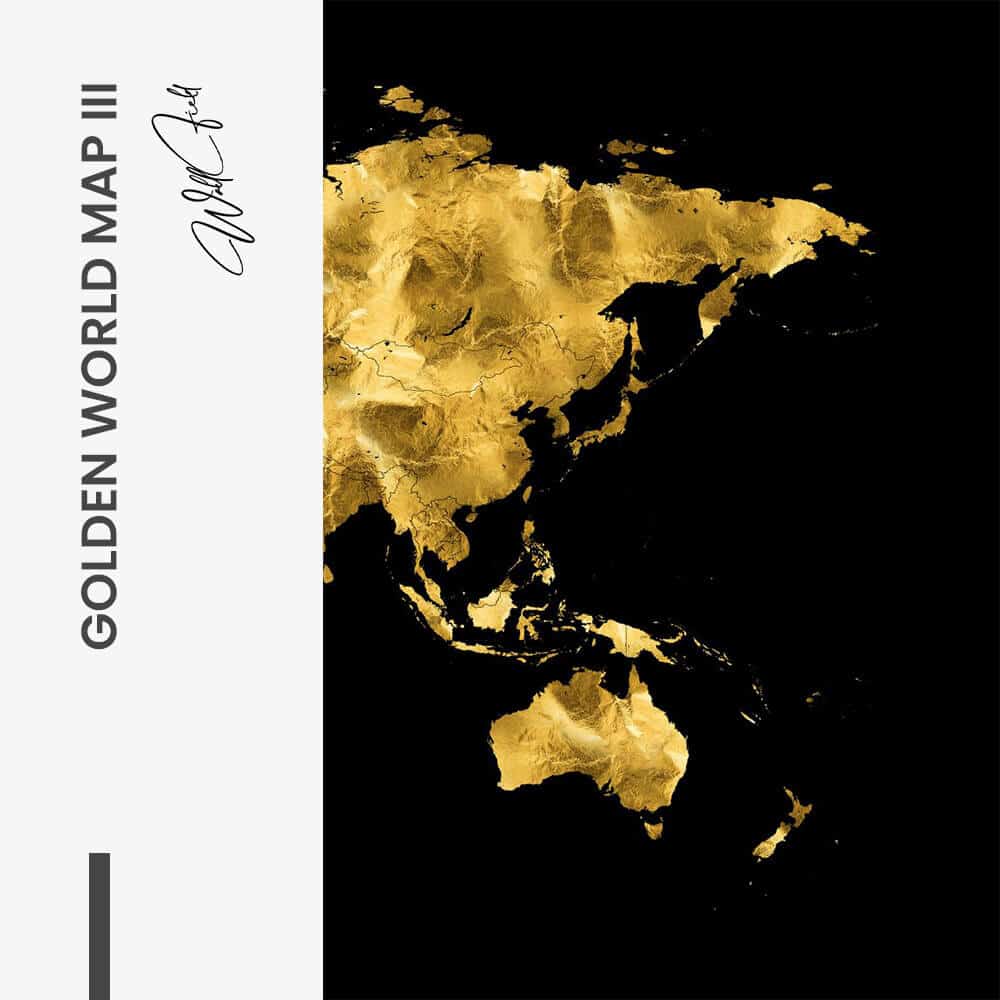 Bundle: "Golden World Map" (3x) – Vetro