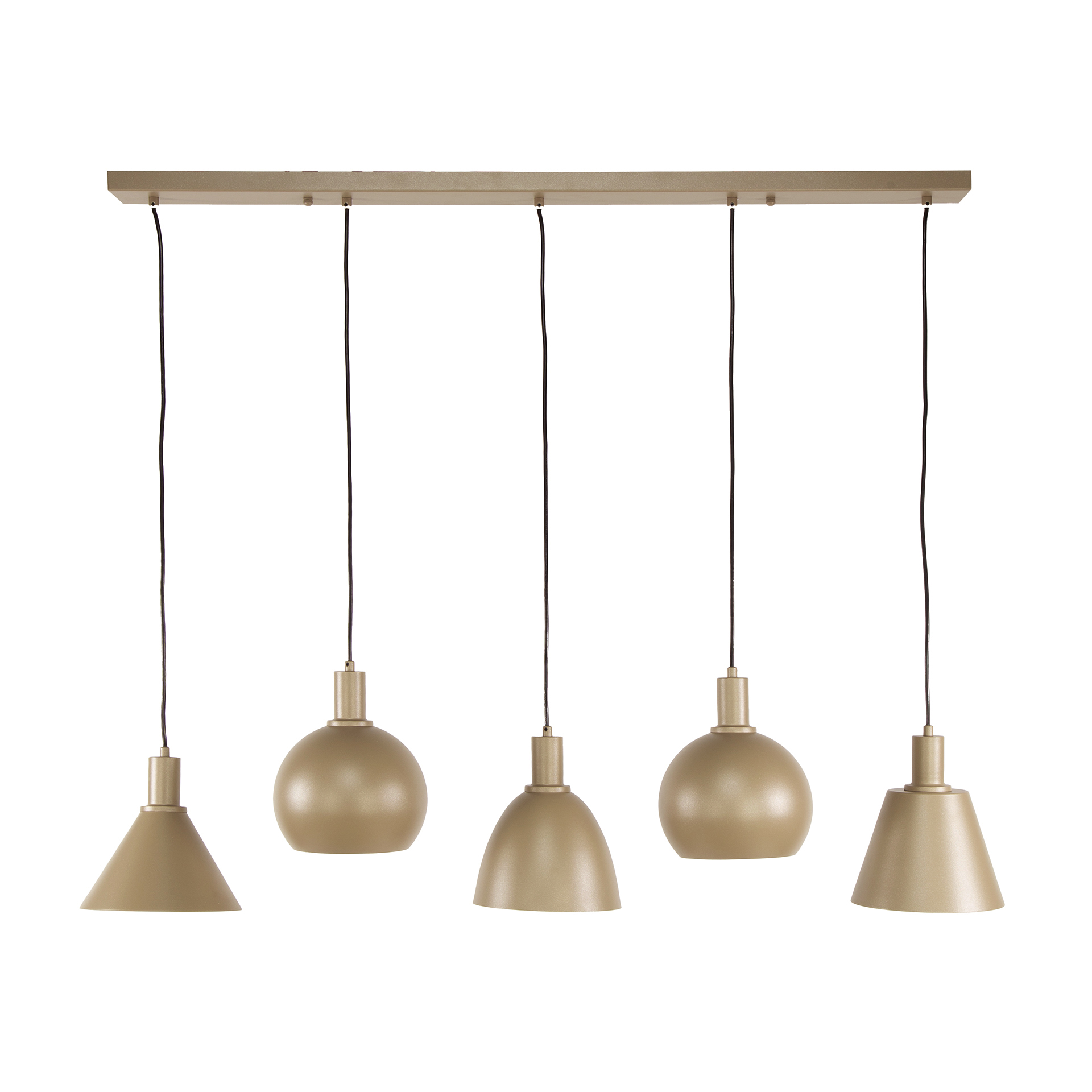 Lampada a sospensione Metallo a 5 luci - Beige