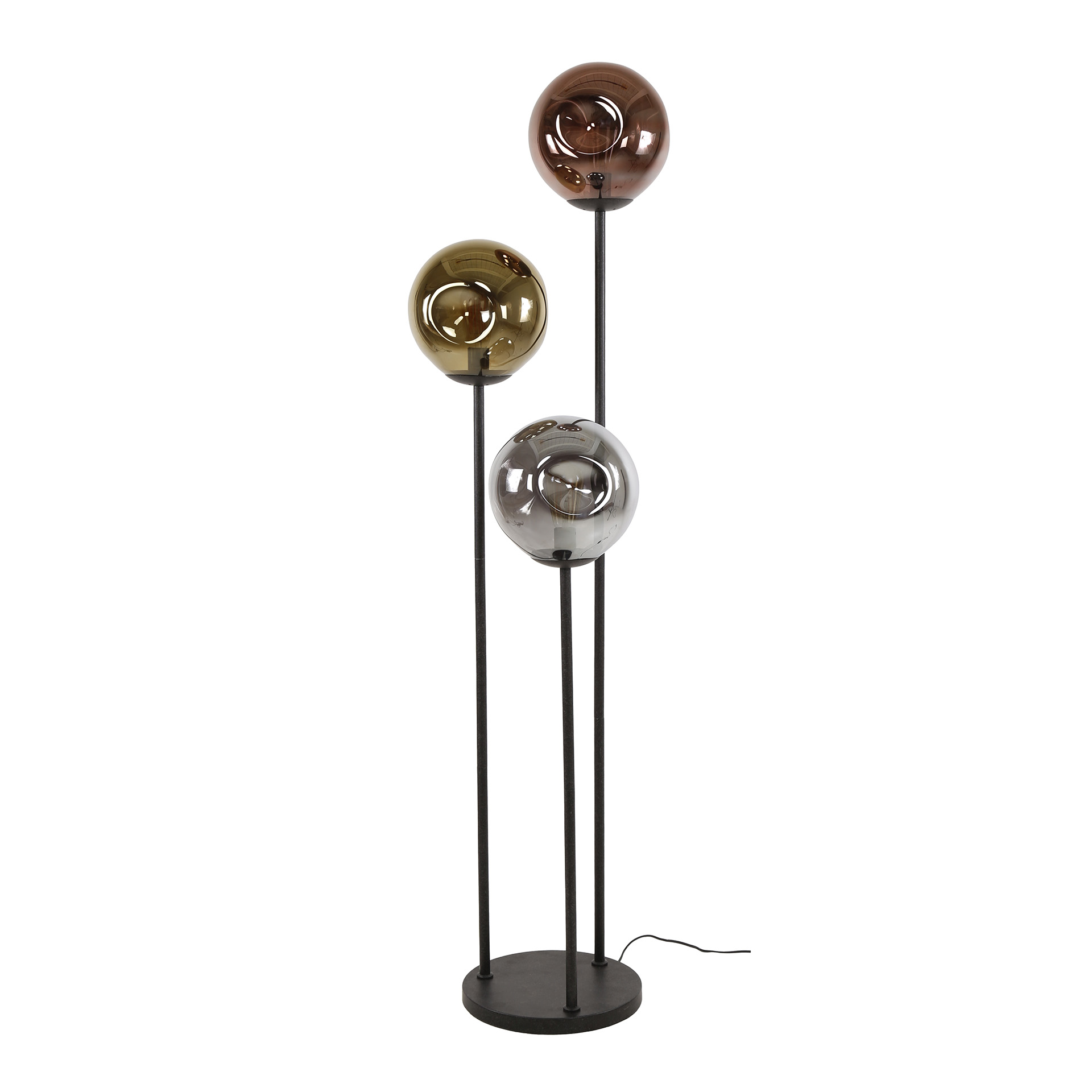 Floor lamp Stellar stepped 3-light - Artic black