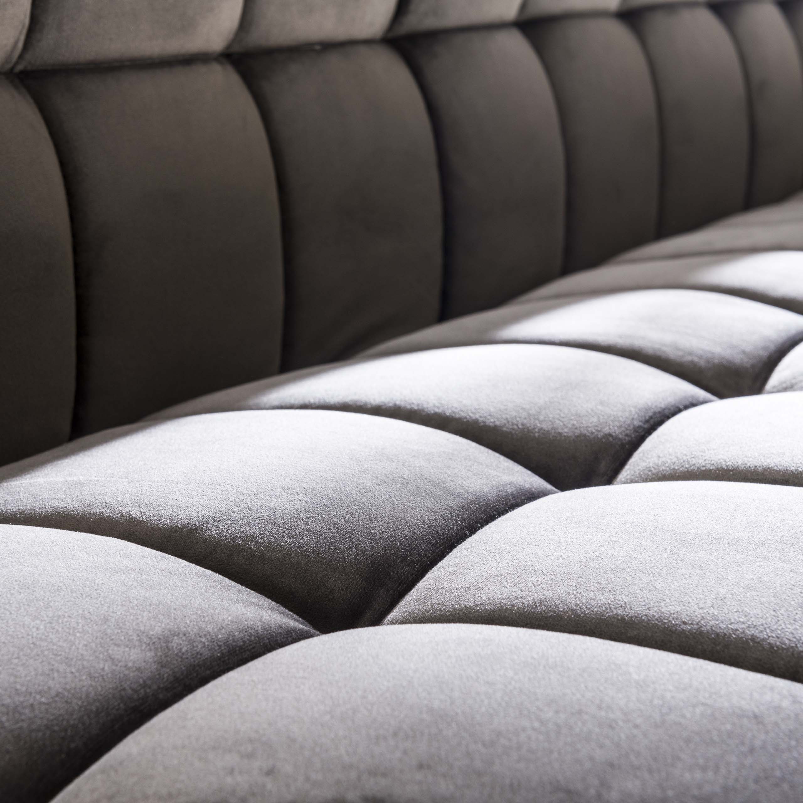 Dining room sofa grid / Anthracite velvet