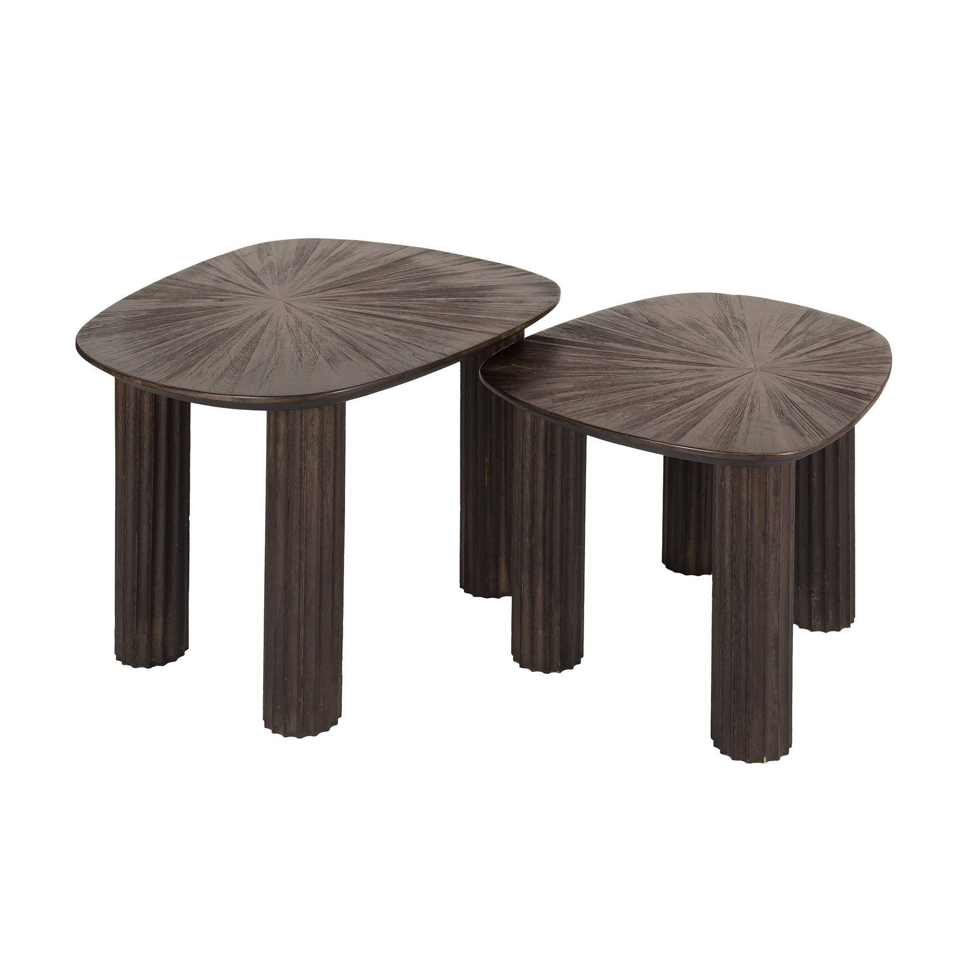 Tavolino Maya in teak quadrangolare - set di 2