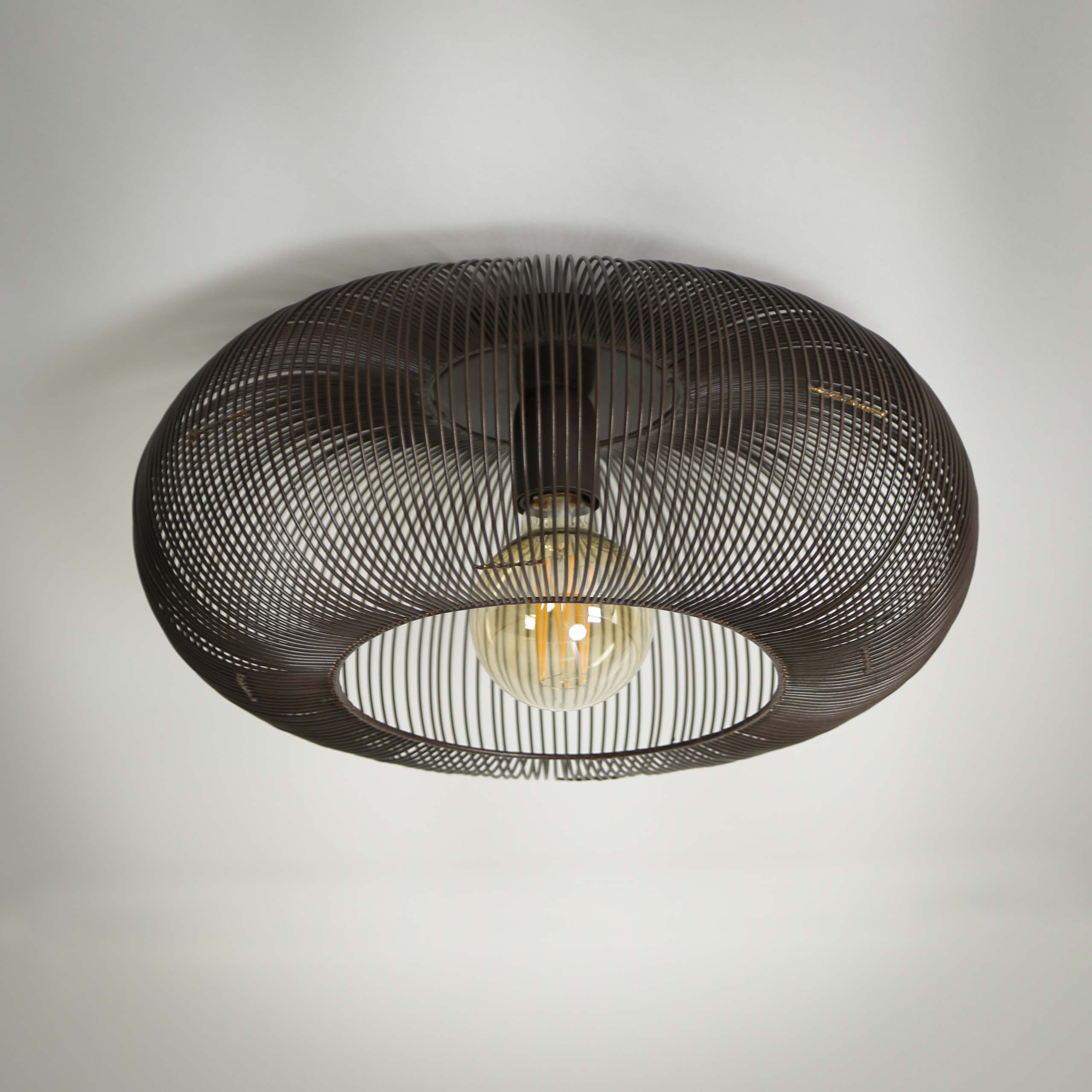 Lampada da soffitto Ø43 rame twist / Nichel nero