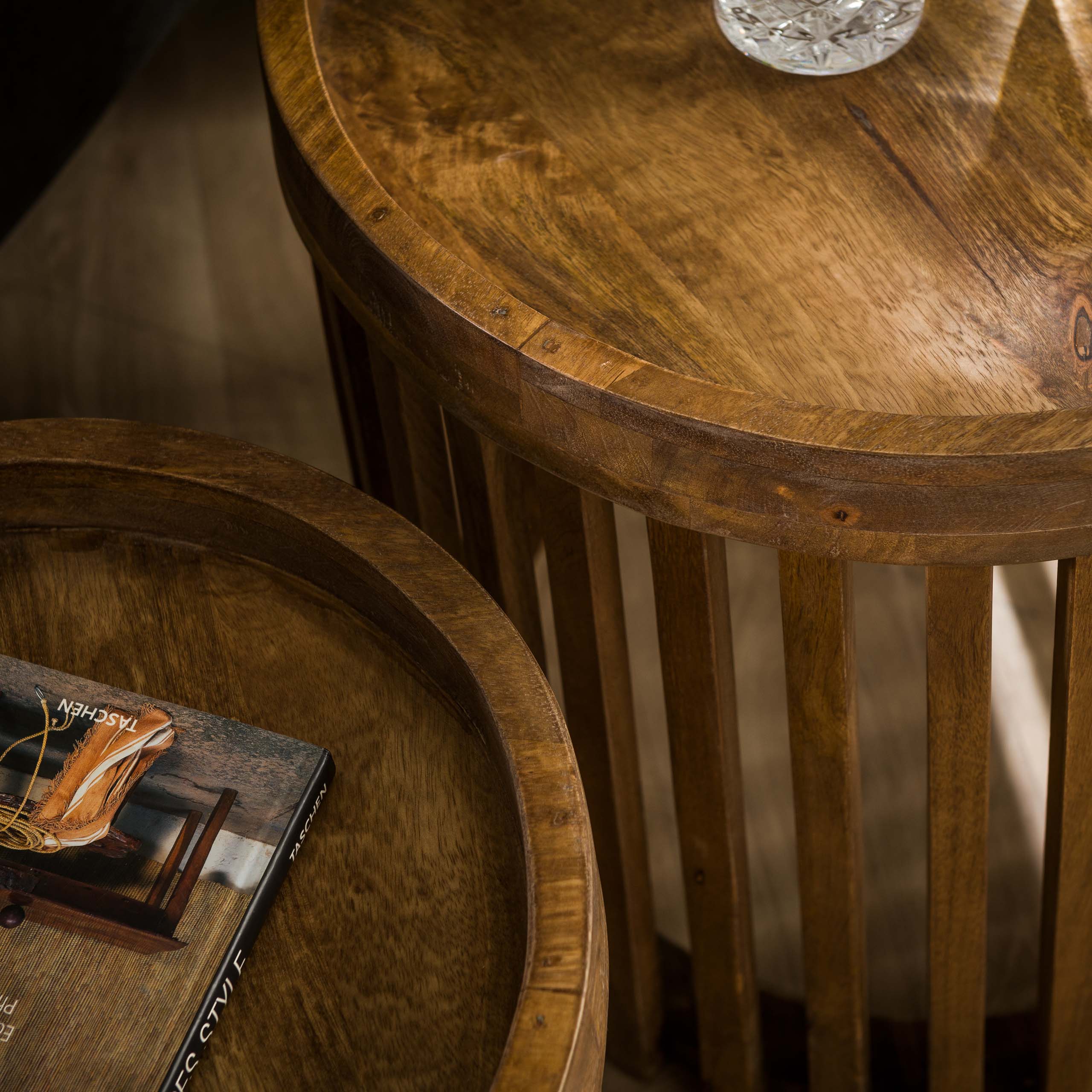 Tavolino Tweak - set di 2 - Colore solido mango sabbia