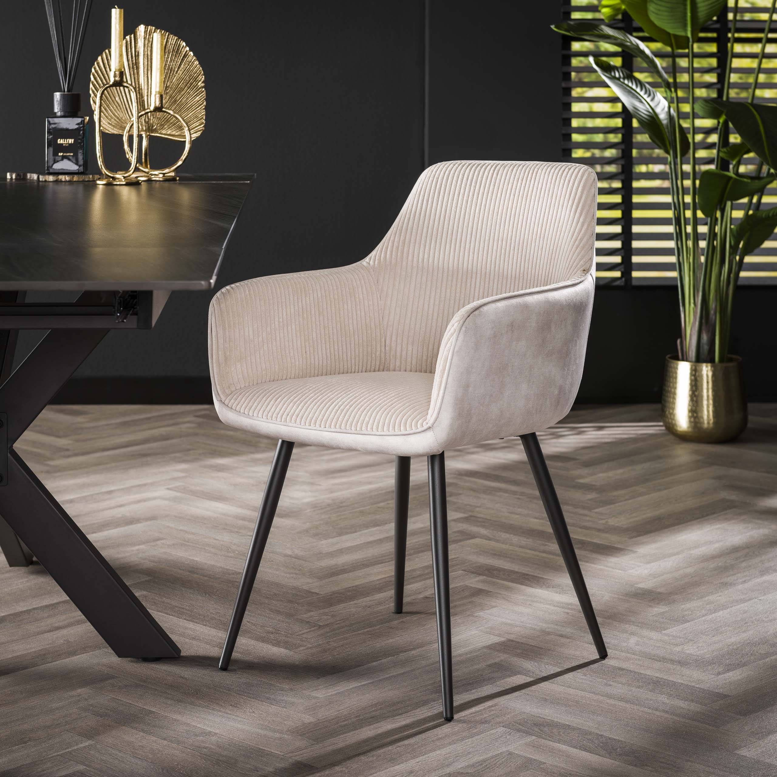 Poltrona Rib VPE2 / Rock Bianco sporco