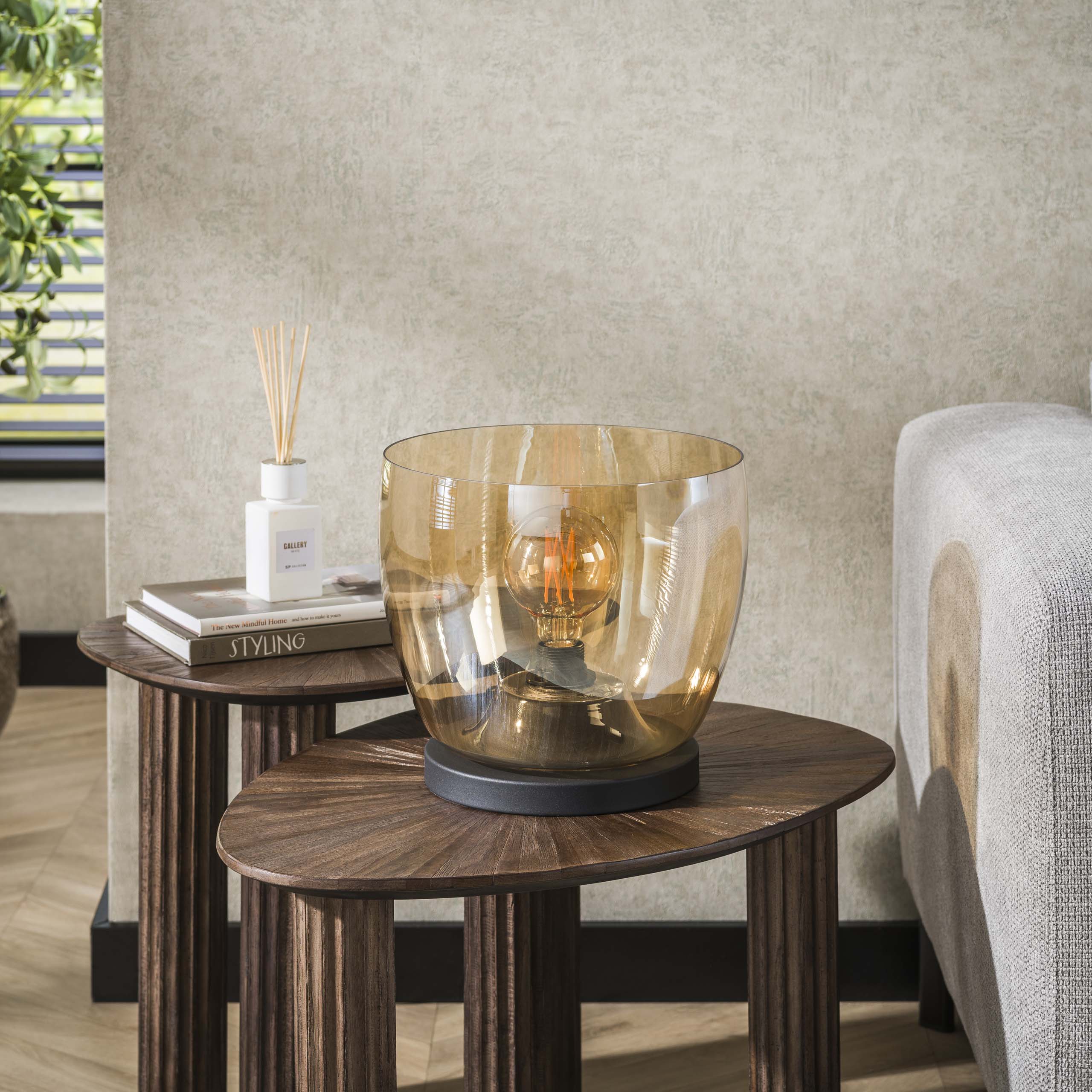 Lampada da terra UP L a 1 luce - Vetro ambra