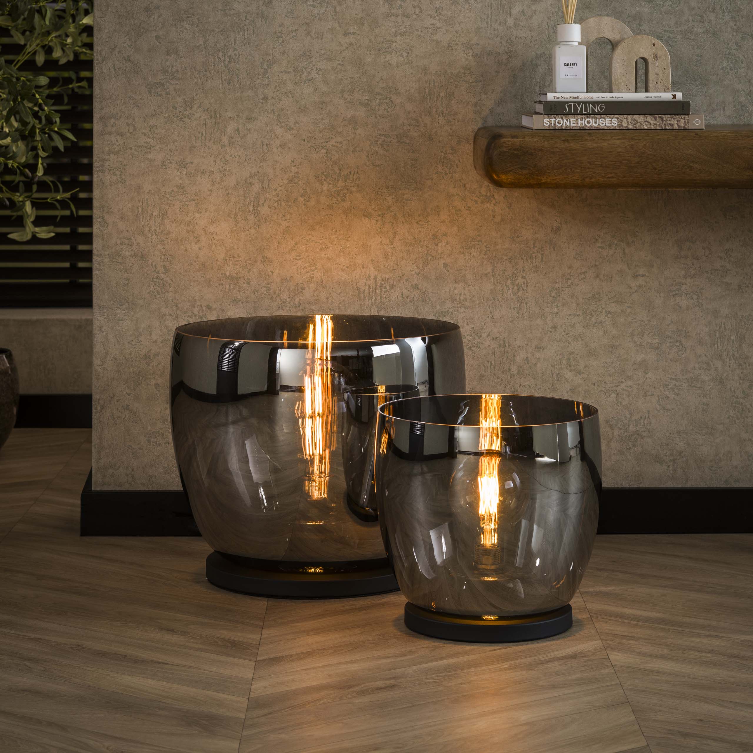 Lampada da terra UP XL a 1 luce - Vetro grigio fumo