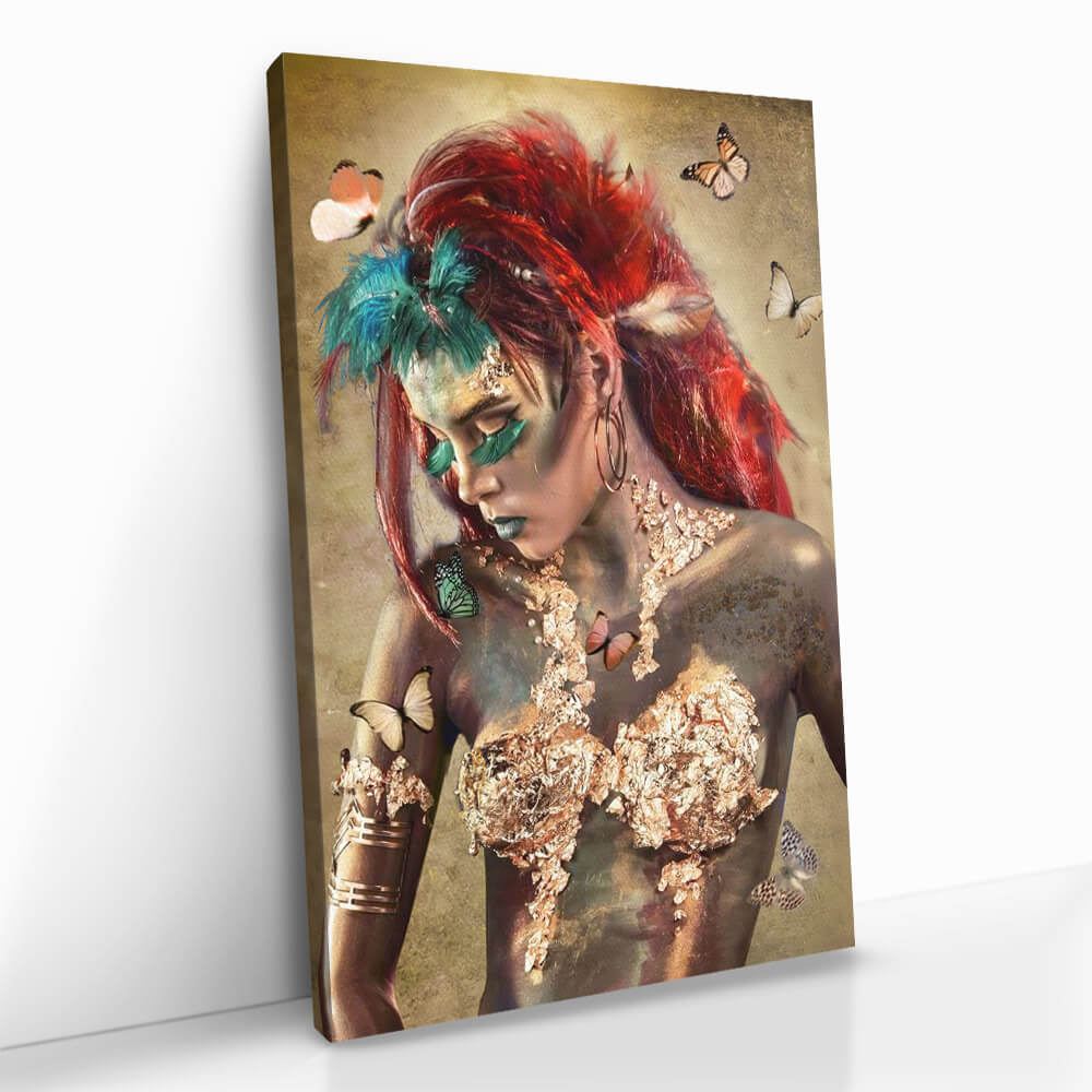 "Woman and Butterflies"