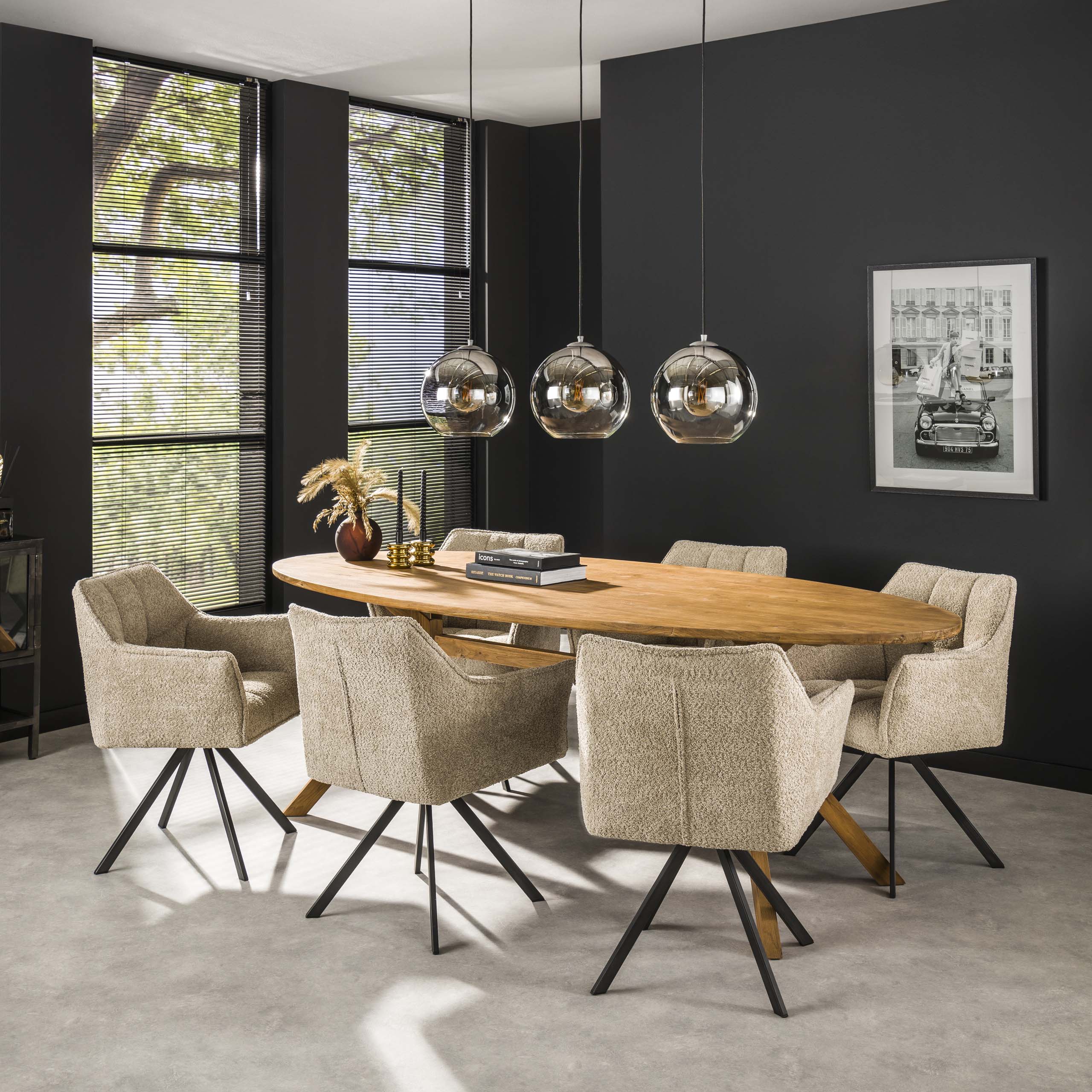 Griglia per poltrona girevole. VPE2 / Colore sabbia Boucle