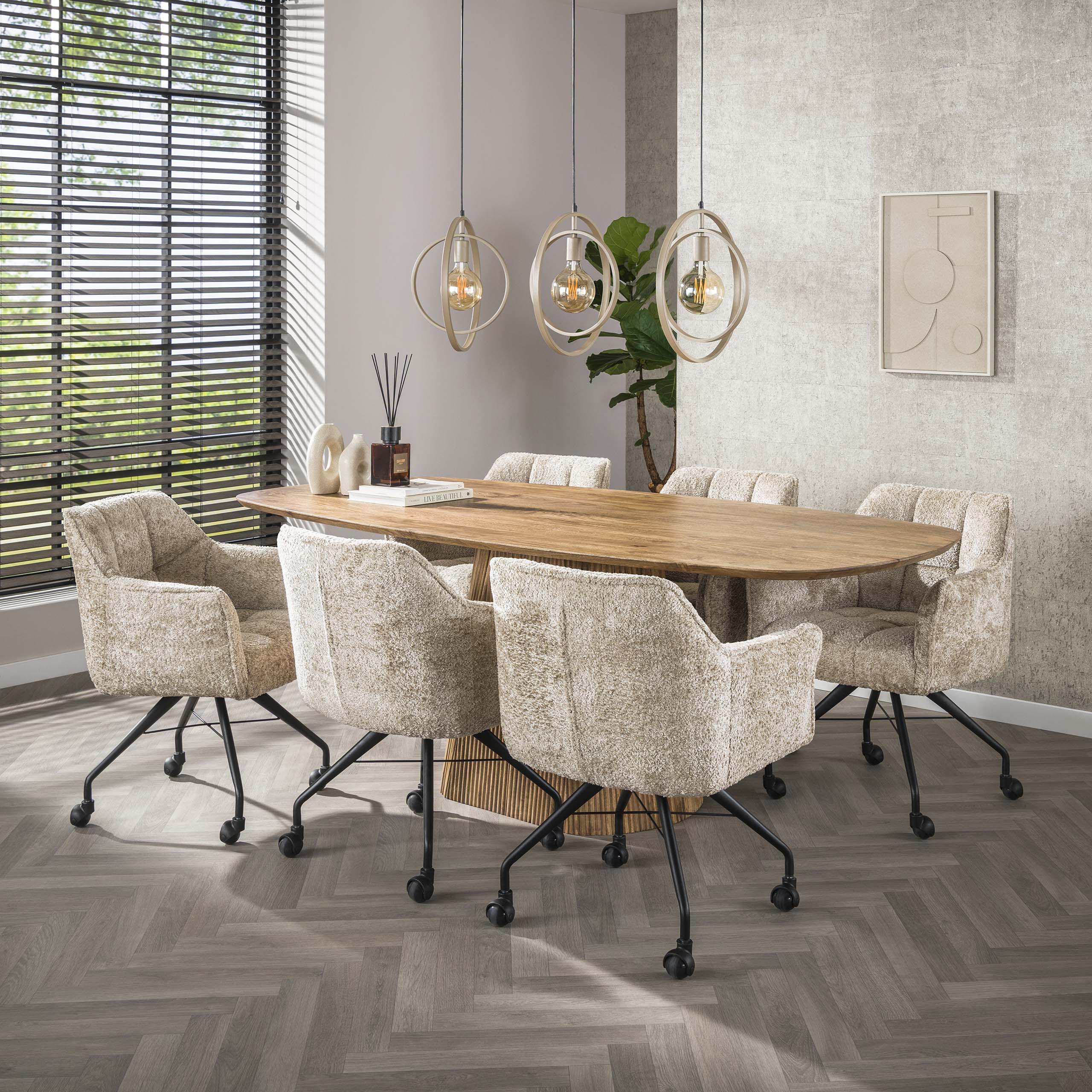 Lampada a sospensione Turn Around 3 luci - Beige