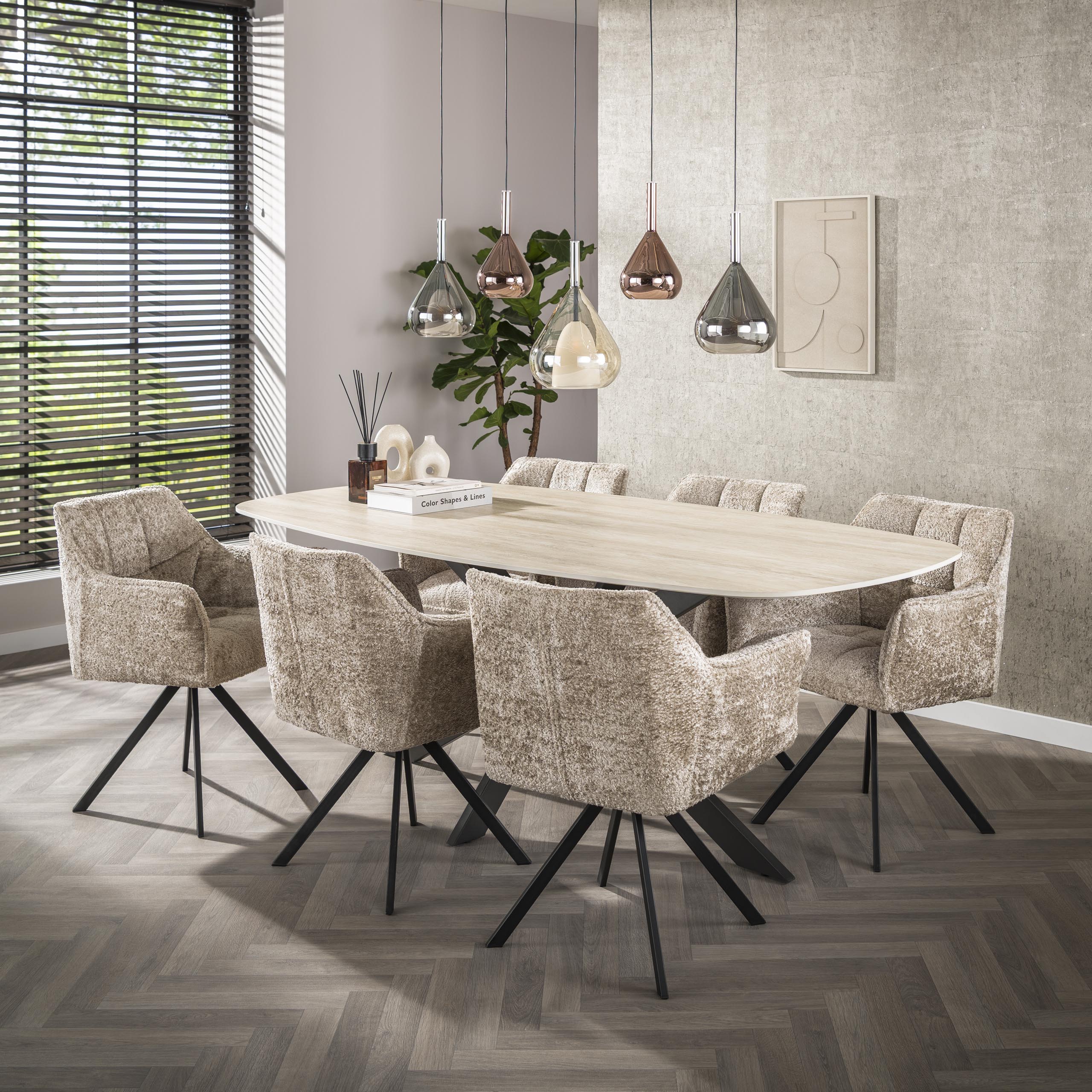 Lampada a sospensione Wings a 5 luci - Nera