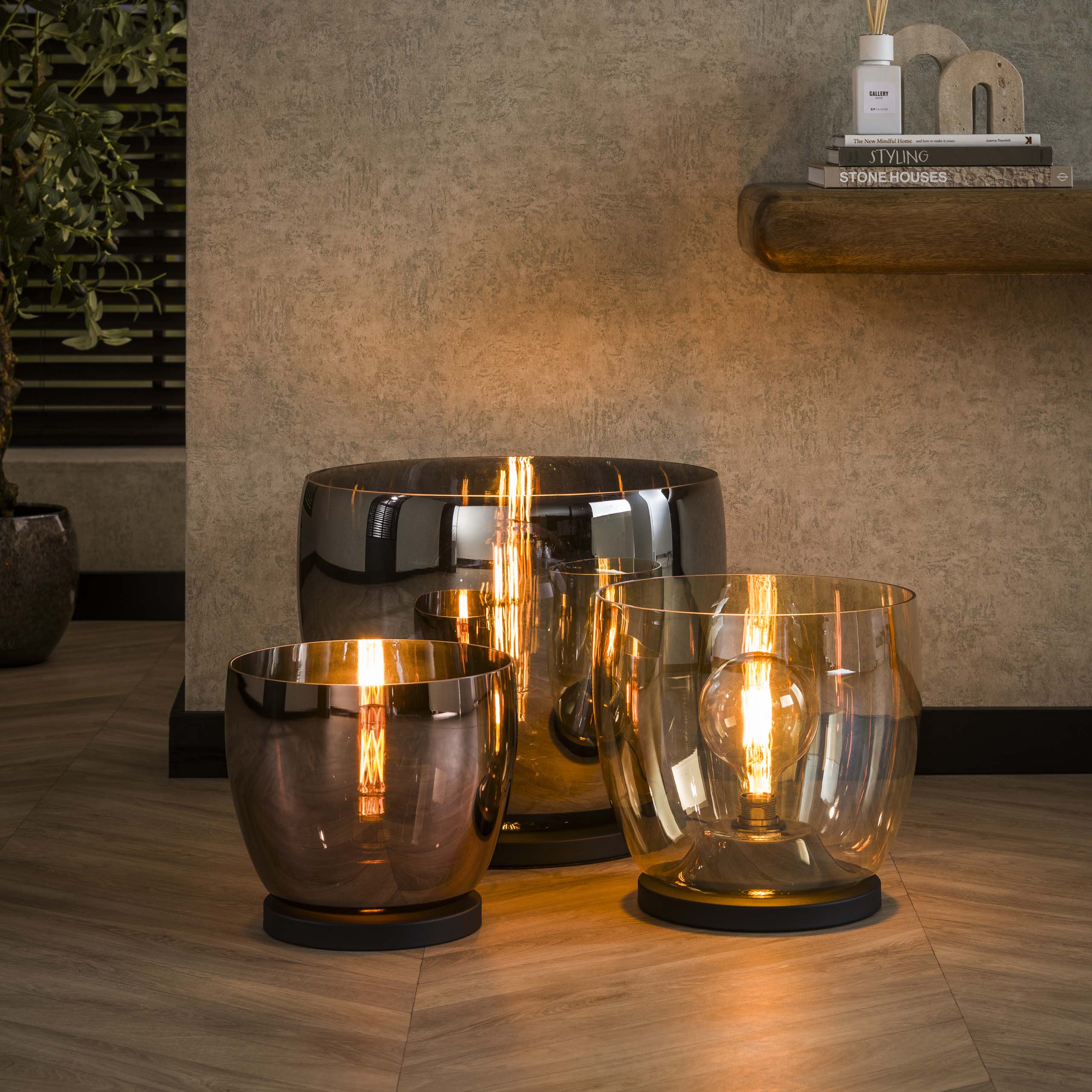 Lampada da terra UP XL a 1 luce in vetro ramato