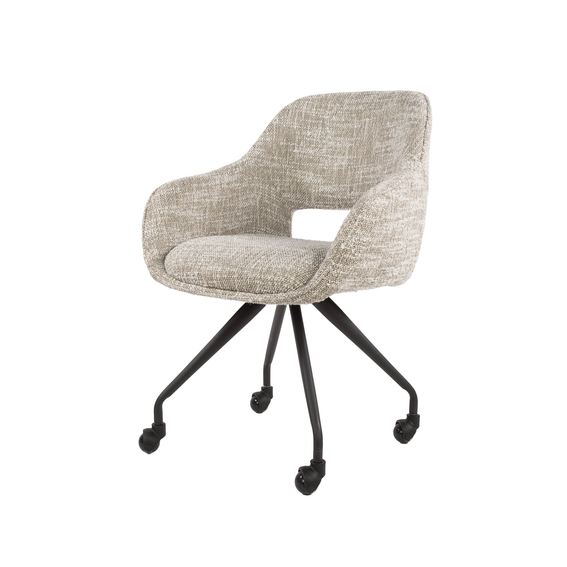 Armchair spring wheels VPE2 / Eagle off-white