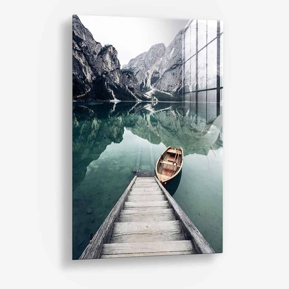 Boat At The Lake - Glass