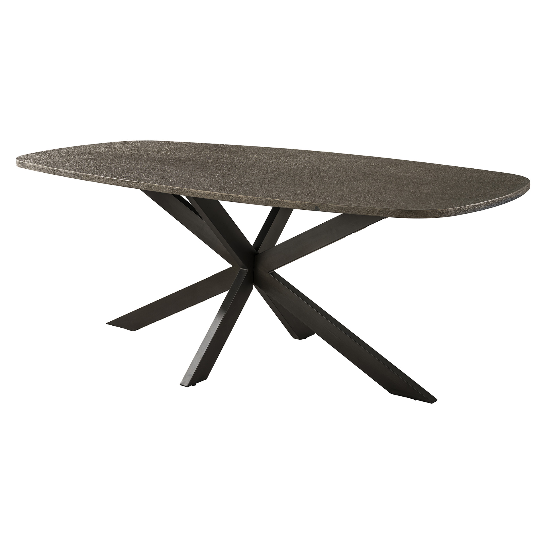 Tavolo da pranzo ovale danese Bronvik 215 cm - Metallo liquido bronzo