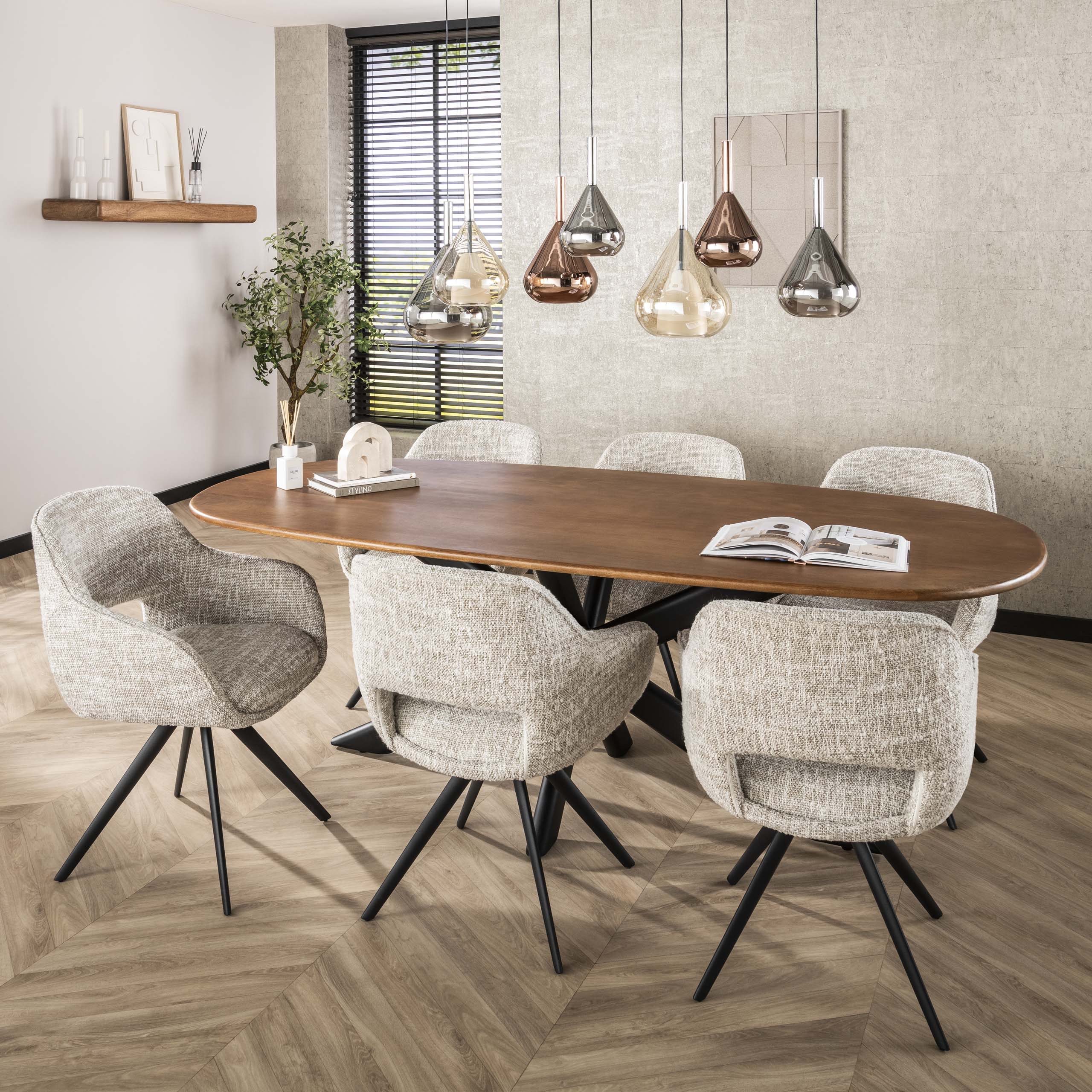 Poltrona girevole a molle. VPE2 / Aquila bianco sporco