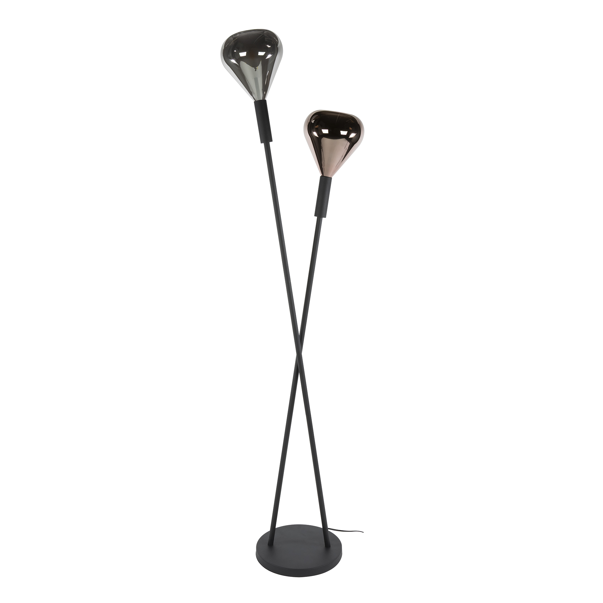 Lampada da terra Wings a 2 luci - Nera