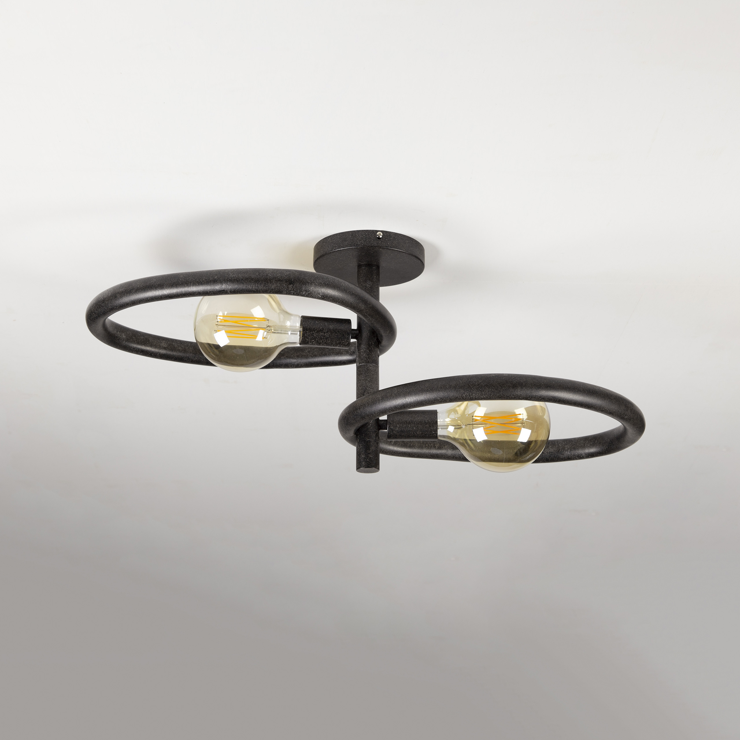 Lampada da soffitto Pebble a 2 luci - Nero artico