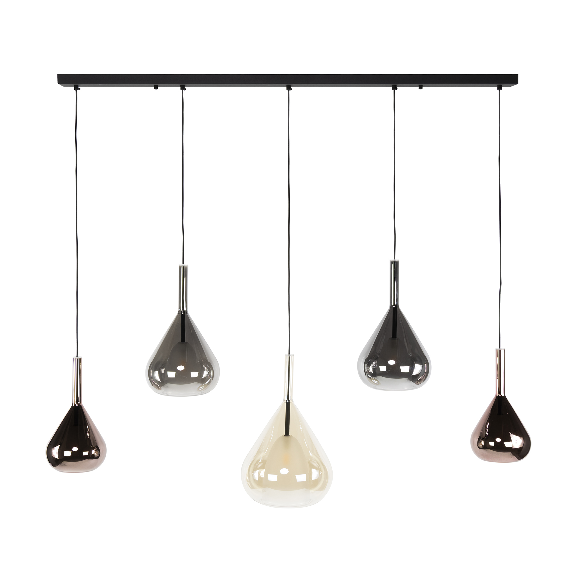 Hanging lamp Wings 5-light - Black