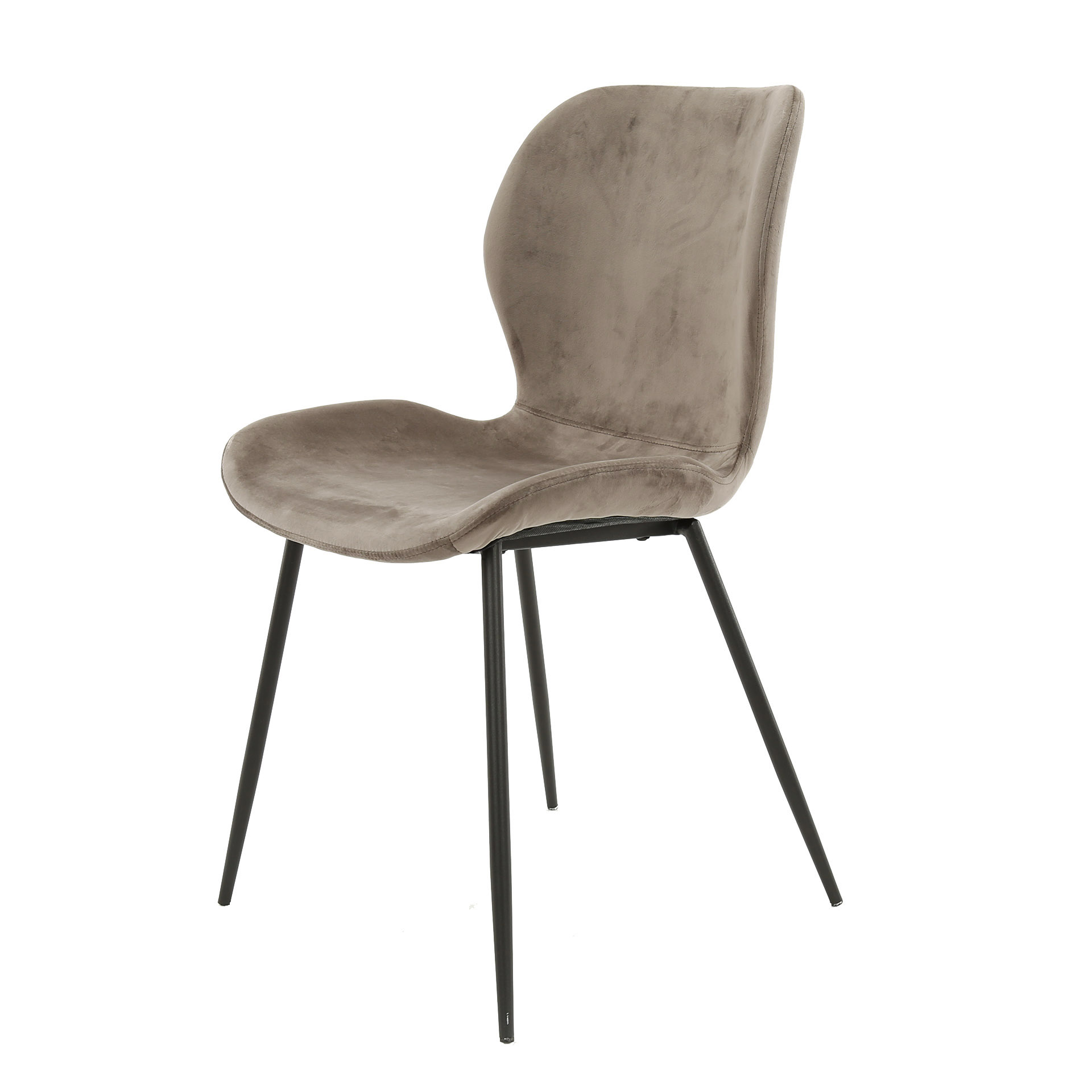 Chair round tube. VPE4 / Champagne velvet