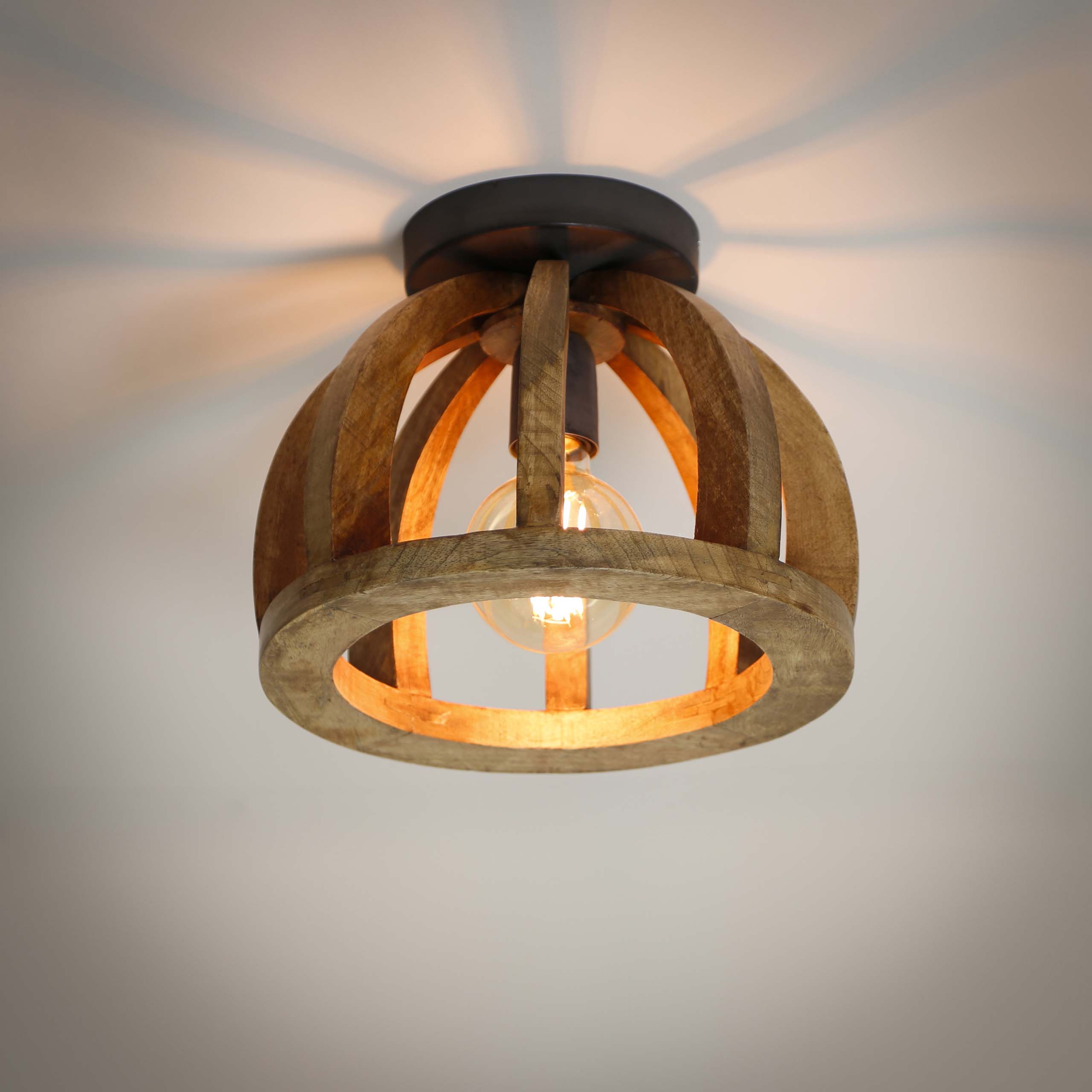 Lampada da soffitto Orba a 1 luce - Mango massiccio