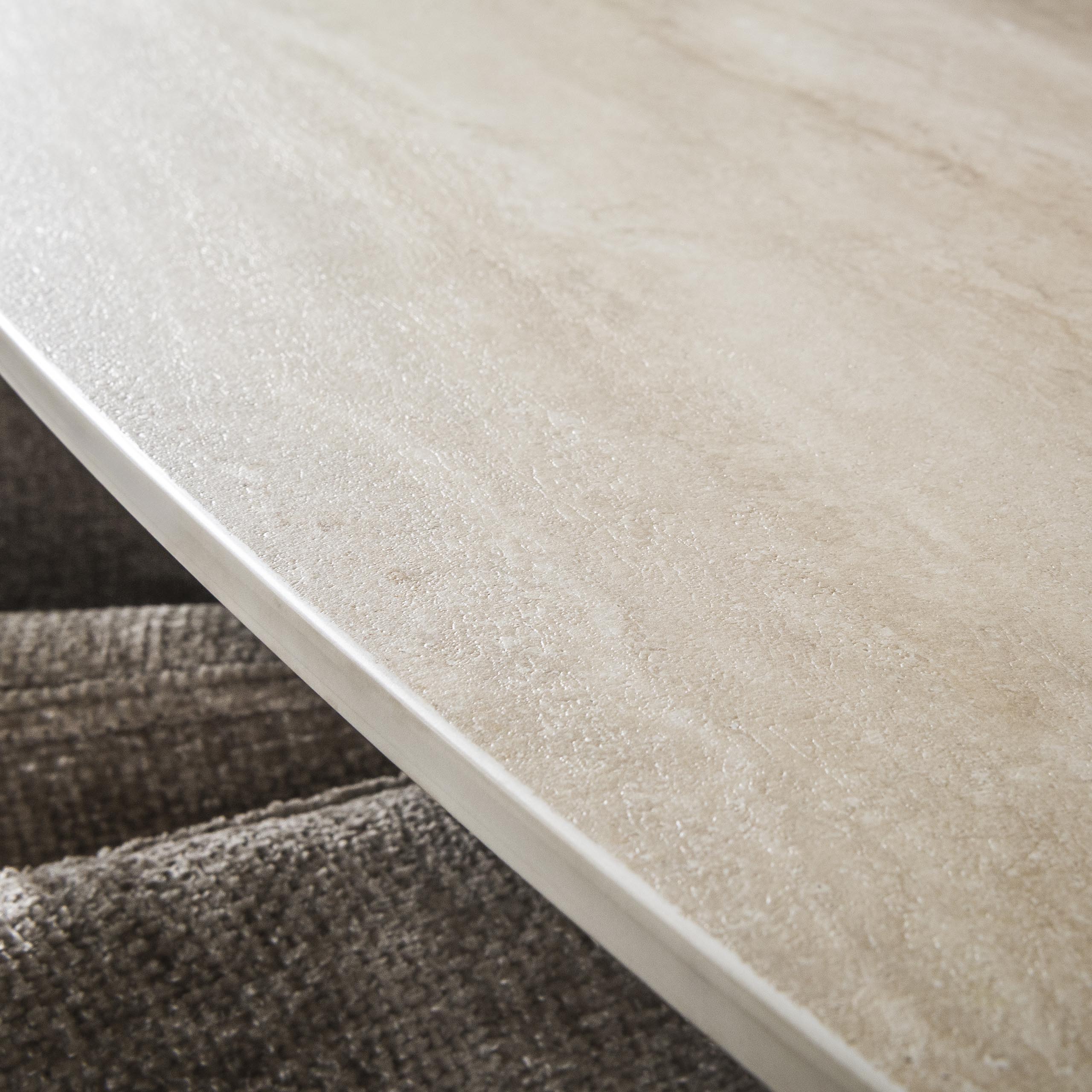 Romano Cross oval dining table 215 cm - 3D ceramic travertine