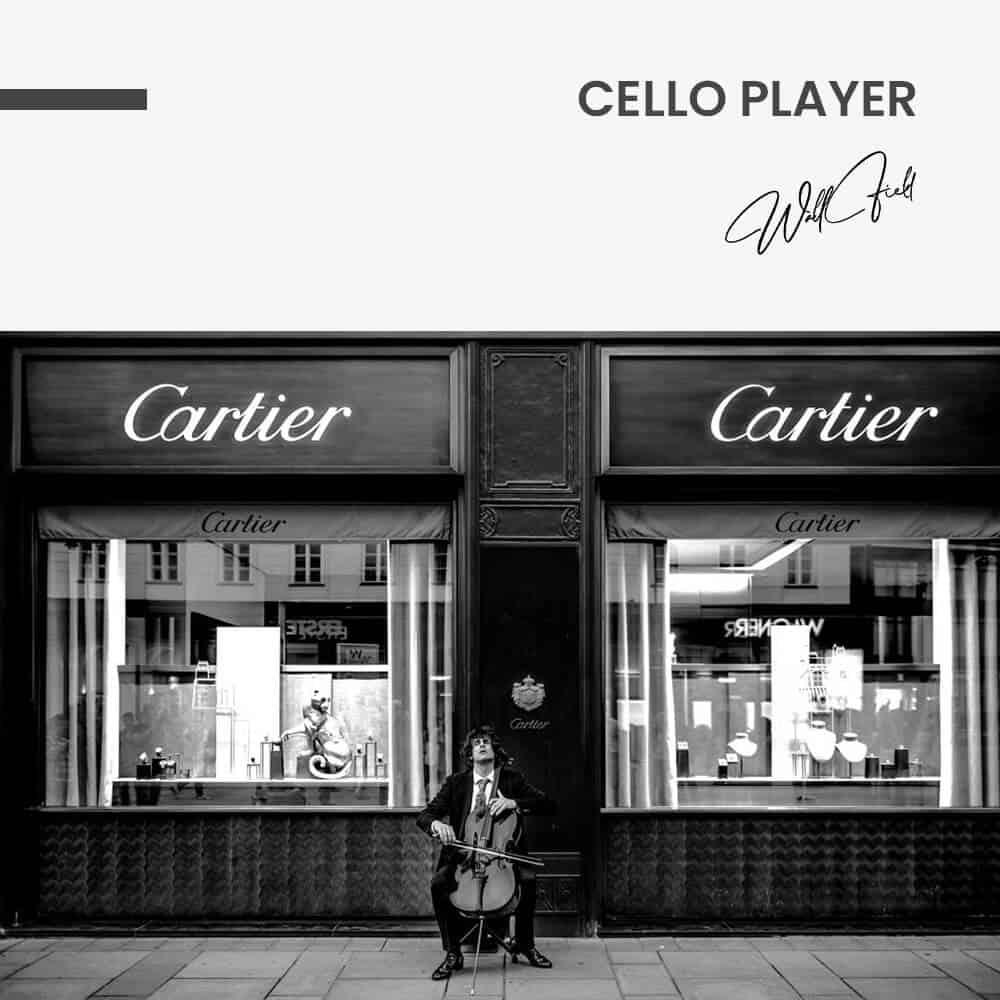 Cello Player - Glass