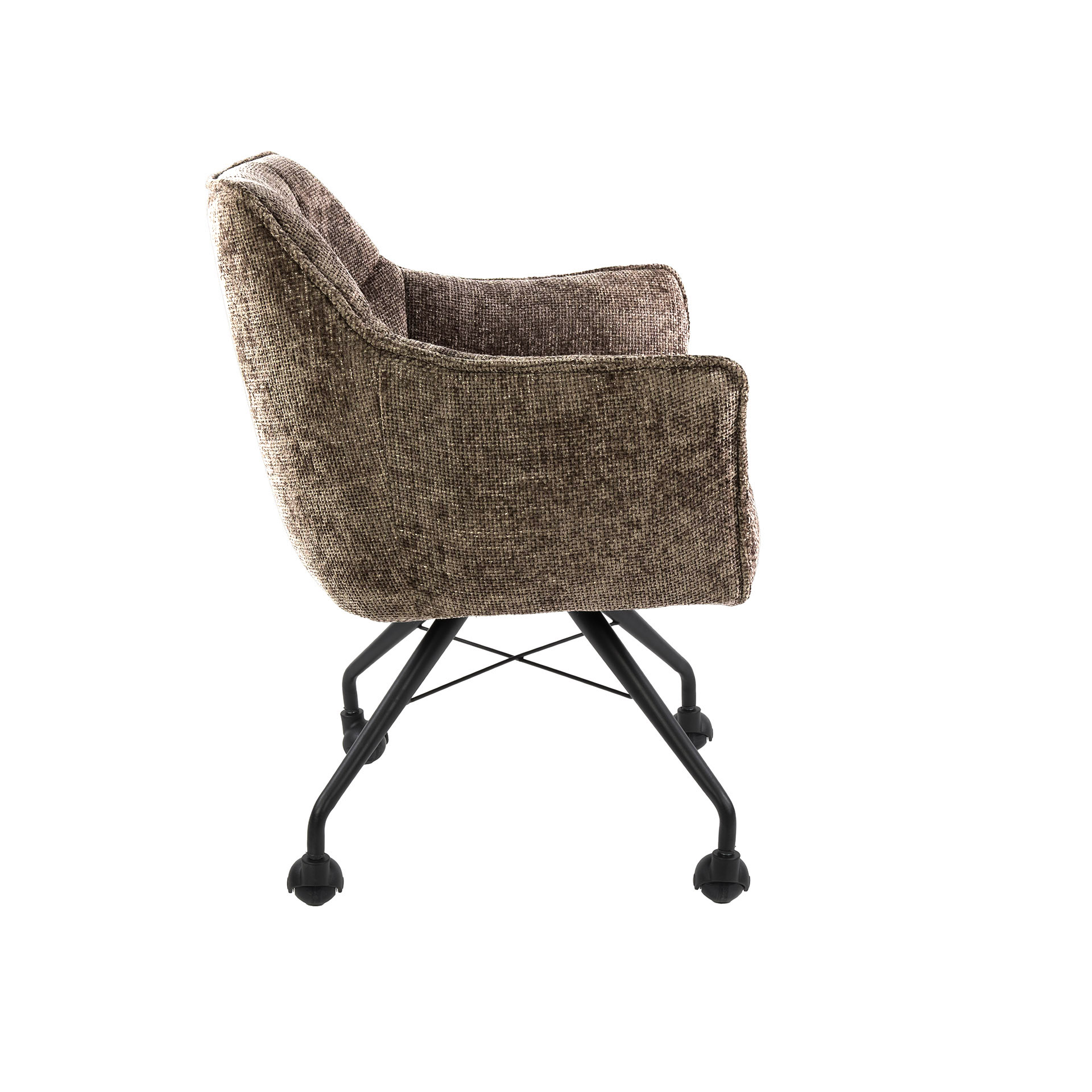 Poltrona con ruote Raster - confezione da 2 - Hoven champagne