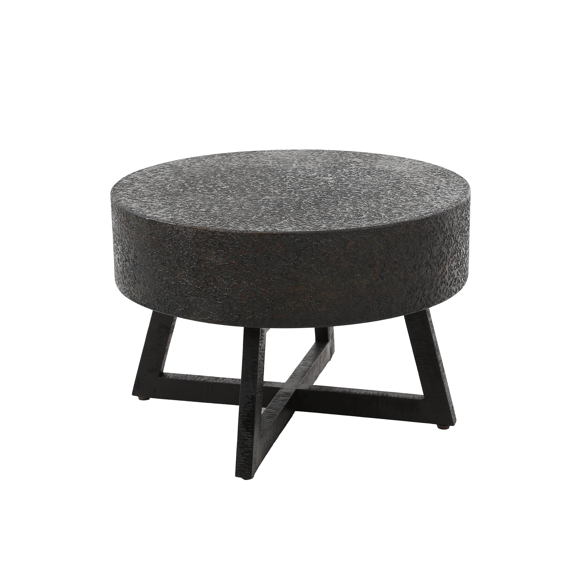 Coffee table Ø60 low bulky ferrous