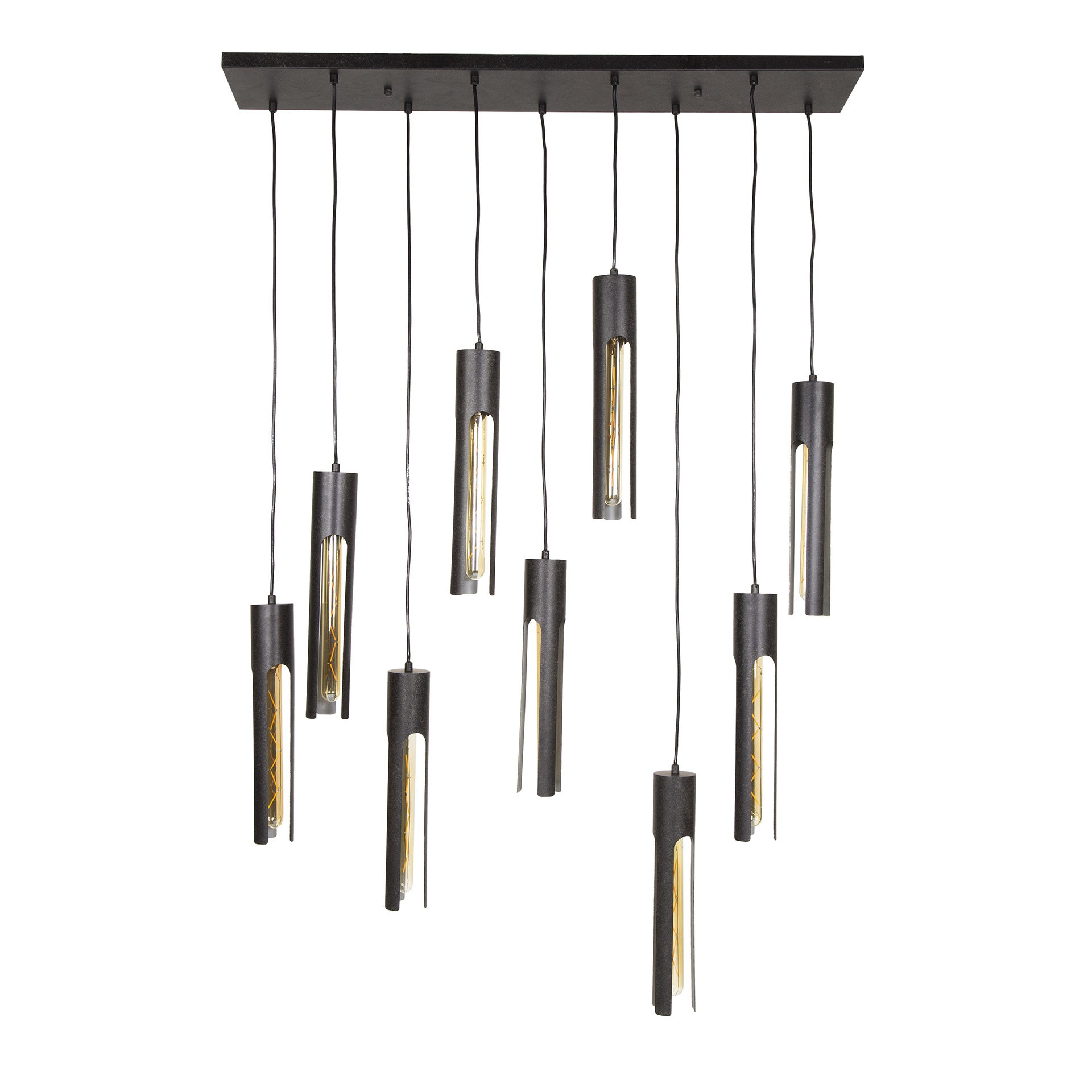 Hanging lamp 5+4 tube / Artic black