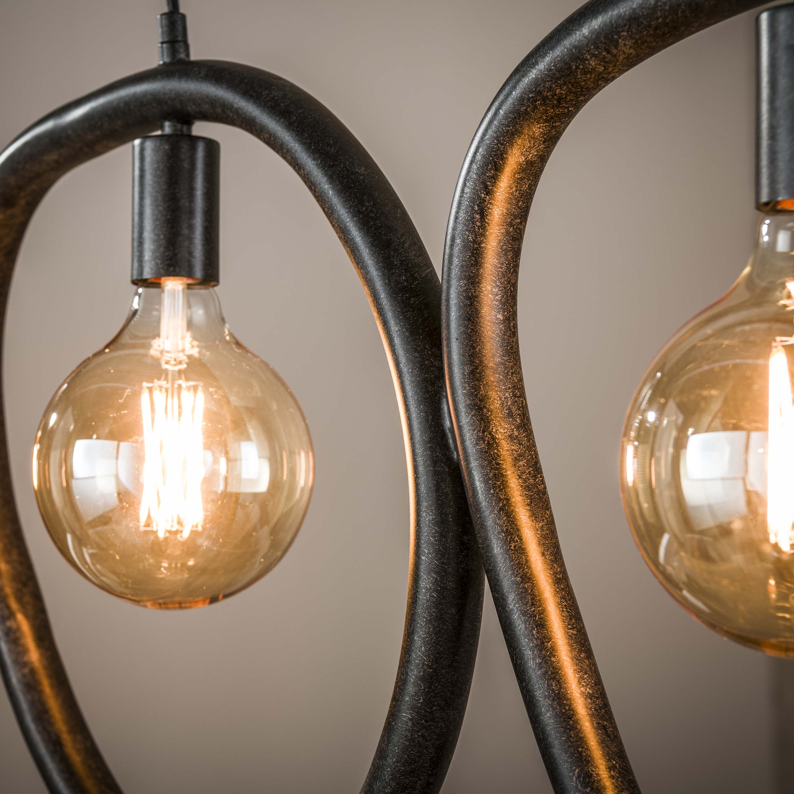 Lampada a sospensione Pebble 4 luci - Nero artico