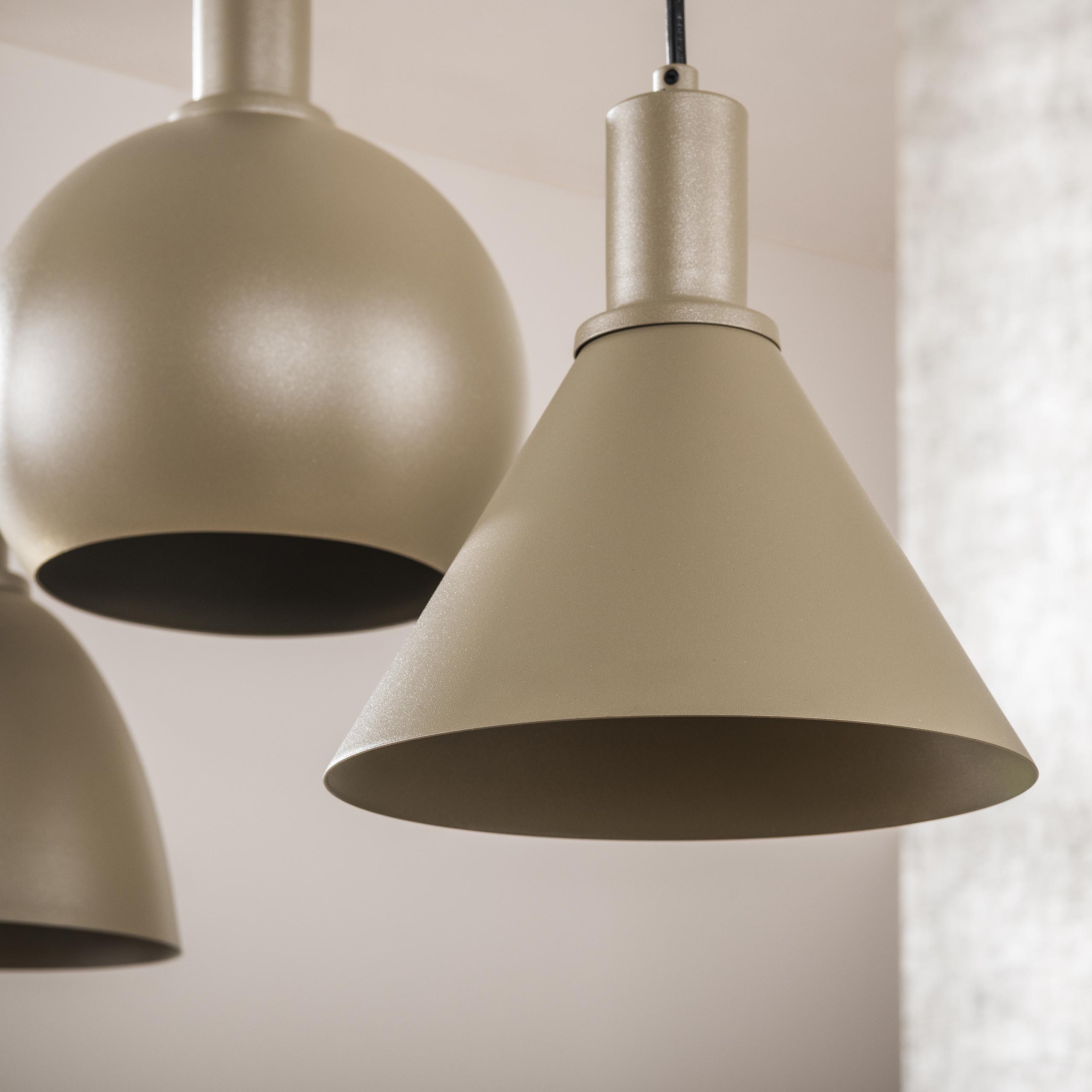 Lampada a sospensione Metallo a 5 luci - Beige