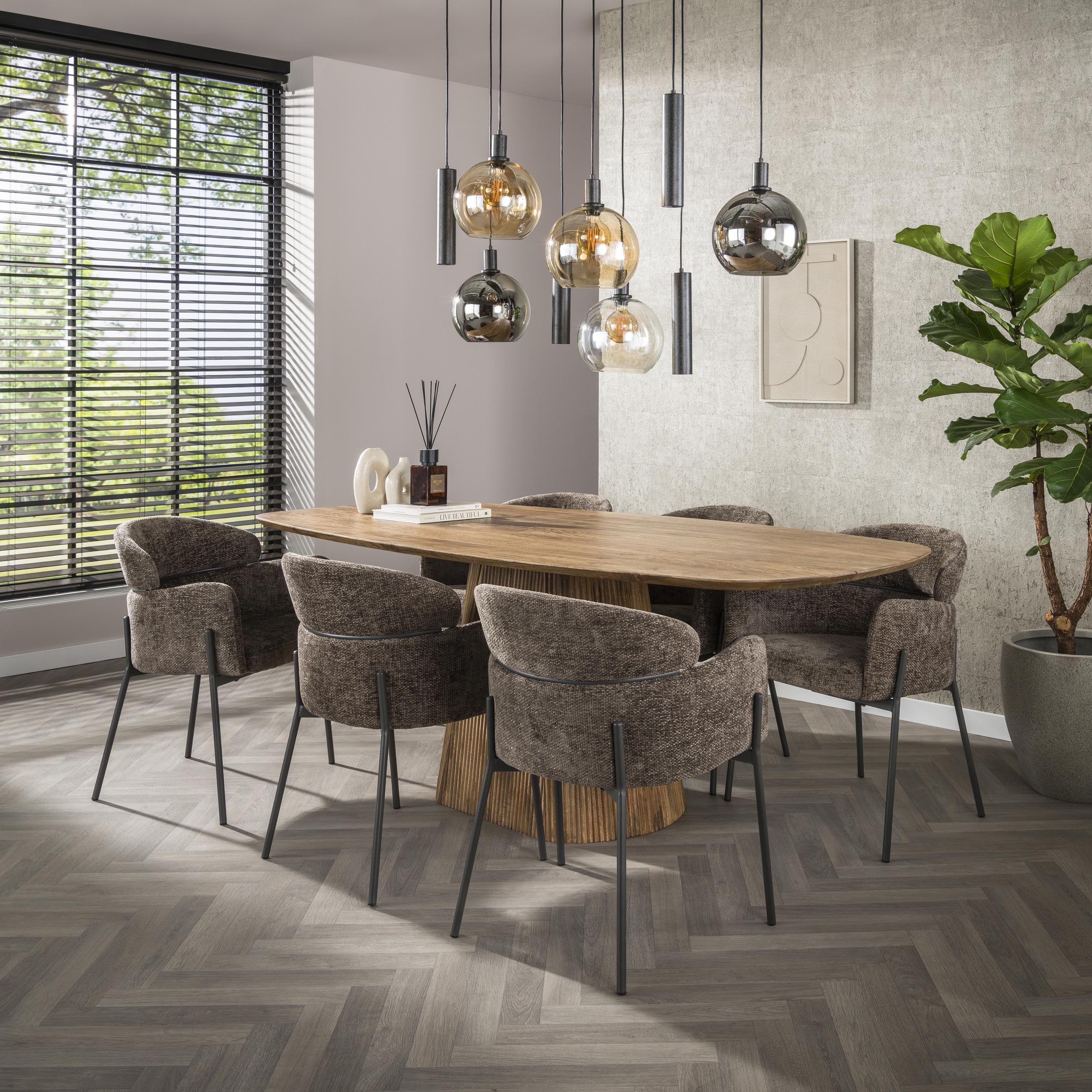 Poltrona Curva - confezione da 2 - Hoven tortora
