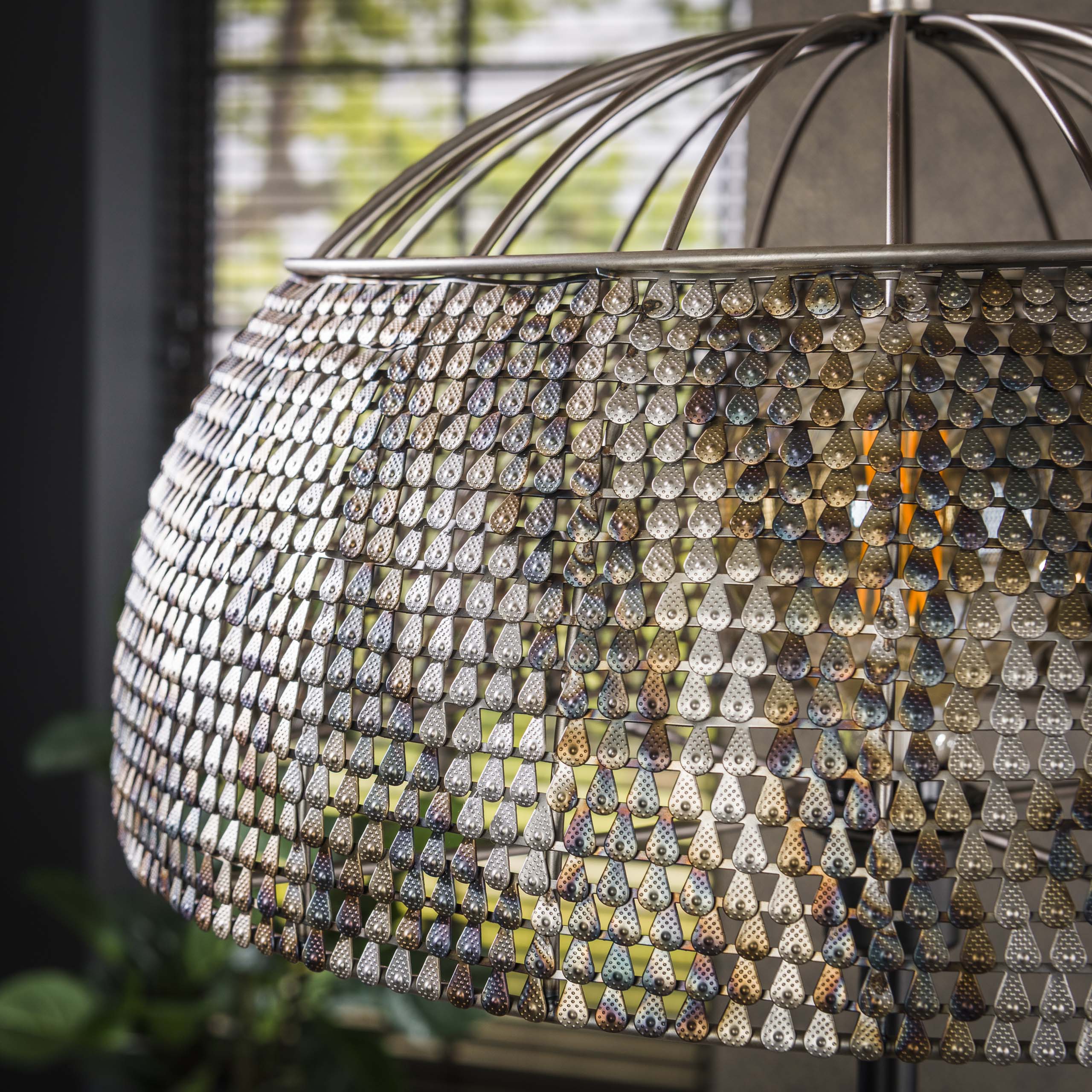 Lampada da terra Ø50 armatura aperta / Marrone nero