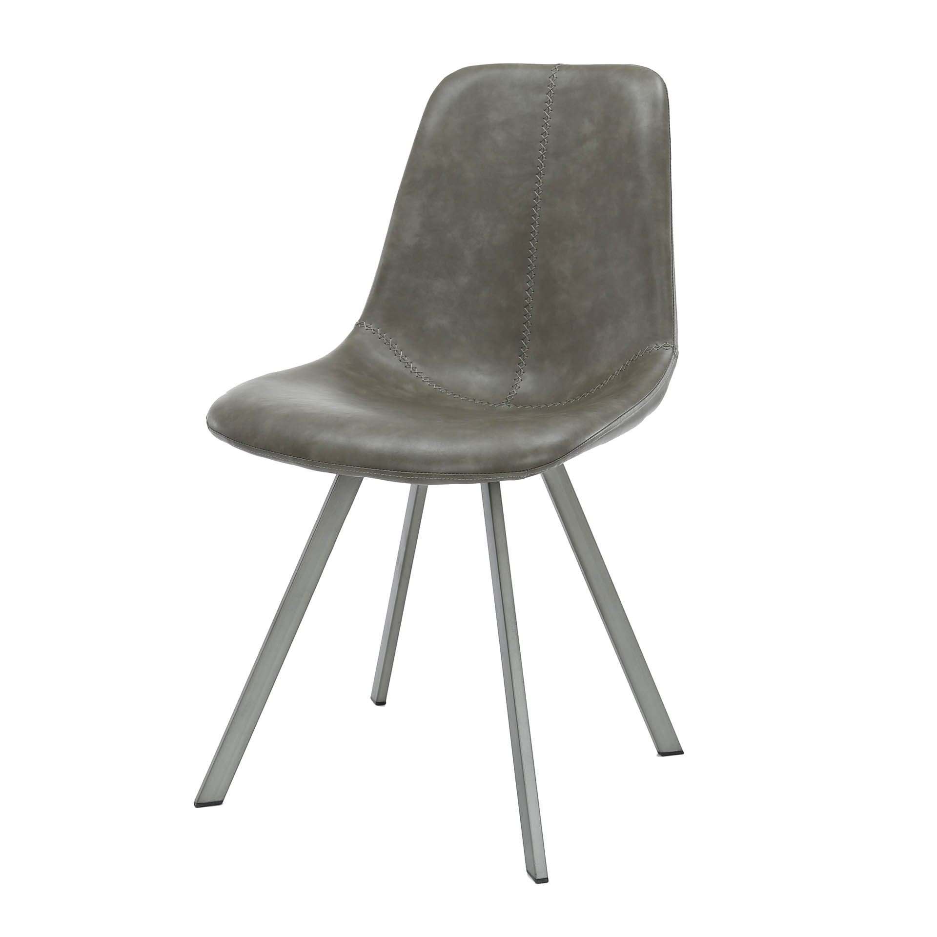 Chair zig-zag flat frame. VPE4 / Saddle PU taupe