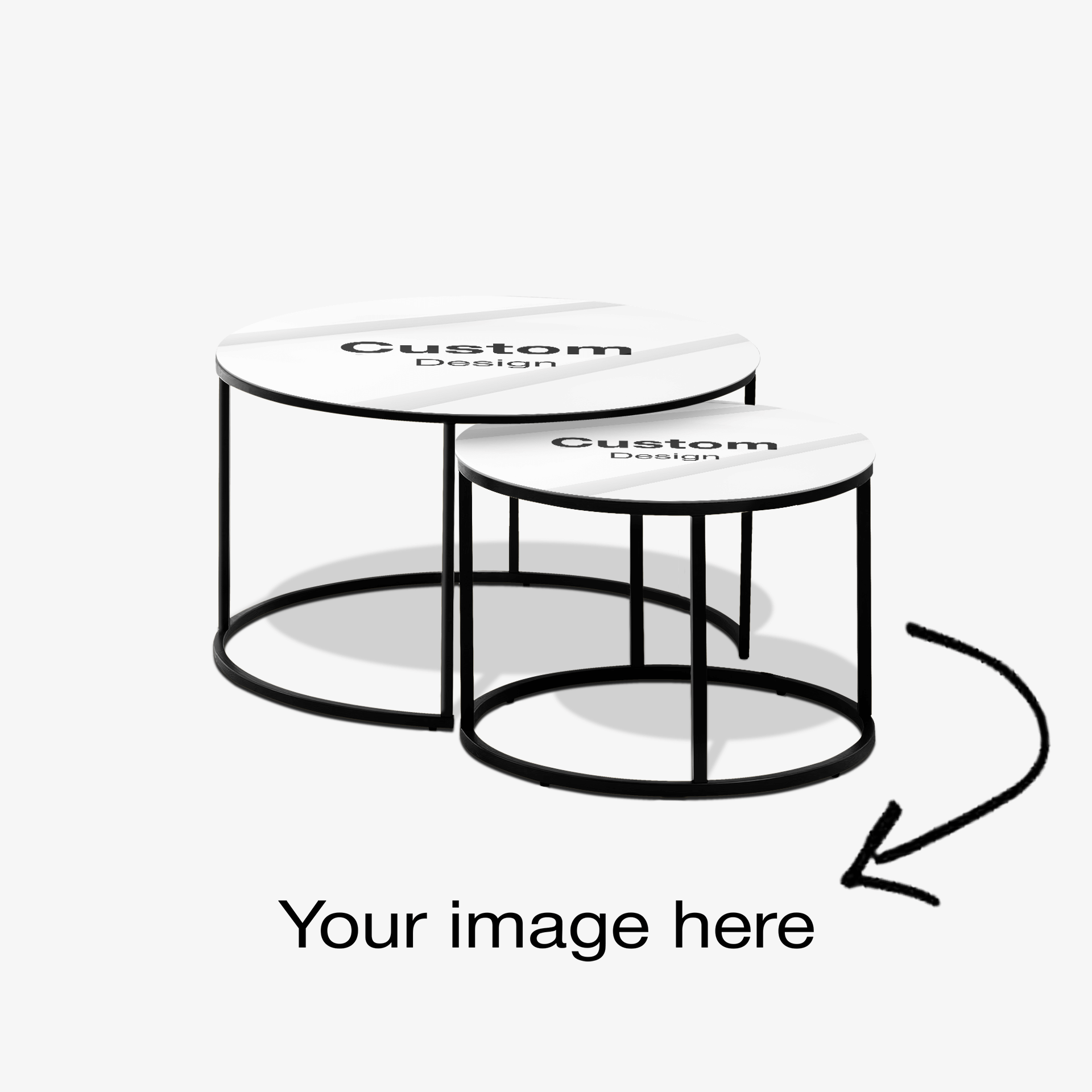 Tavolino Nero - Su misura