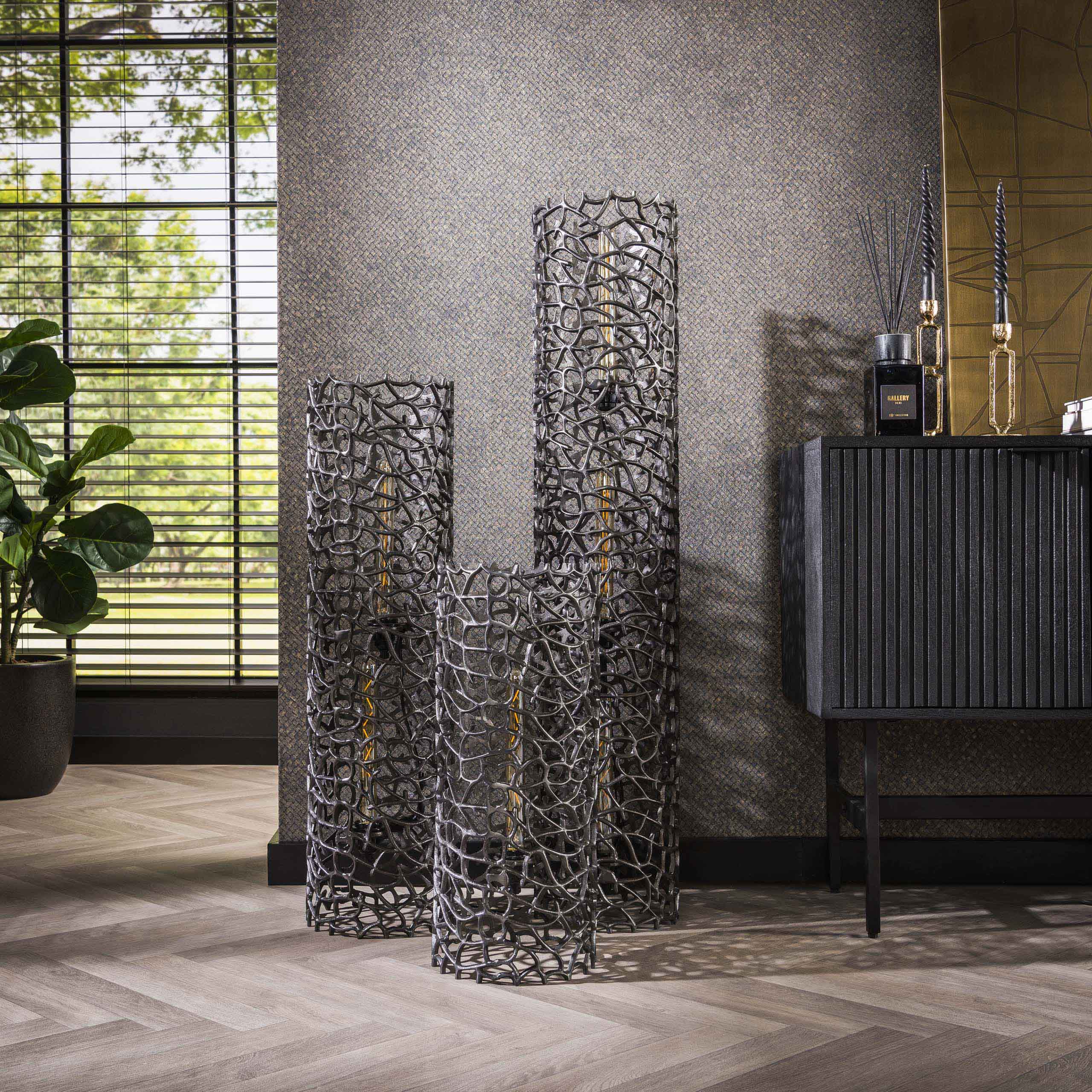 Floor lamp Weaver 1-light - Black nickel